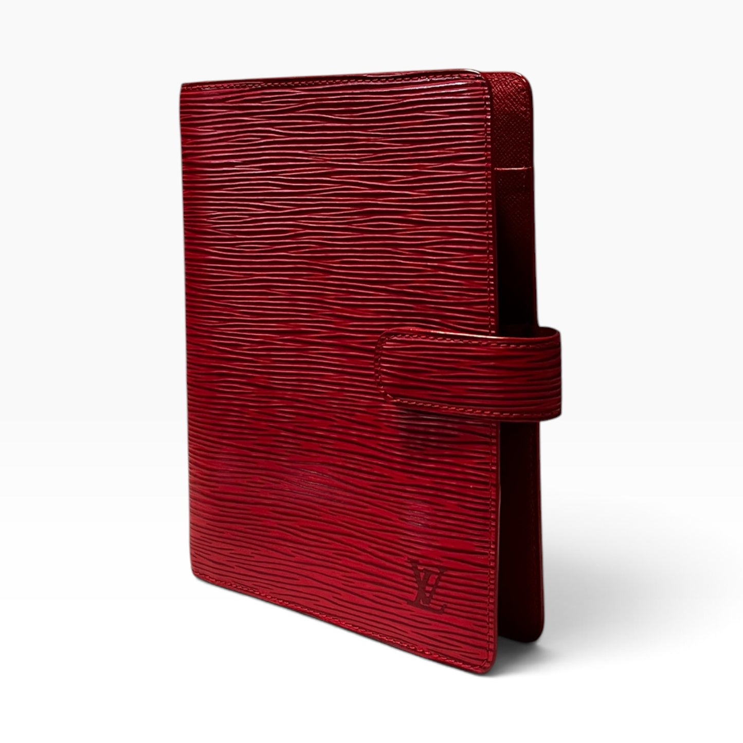 LOUIS VUITTON Medium Ring Agenda in Red Epi Leather