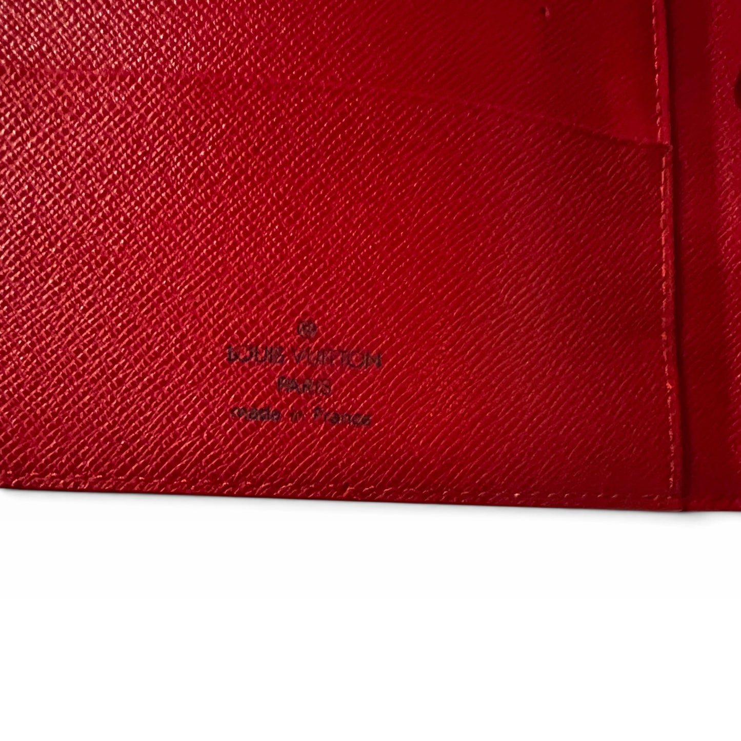 LOUIS VUITTON Medium Ring Agenda in Red Epi Leather