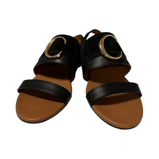 CHLOE C Slingback Sandals in Black | 37