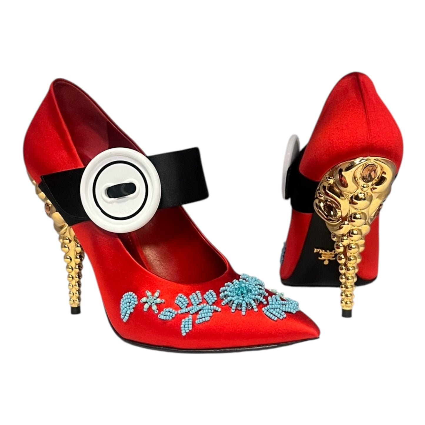 PRADA Button Drama Mary Jane Pumps | 39