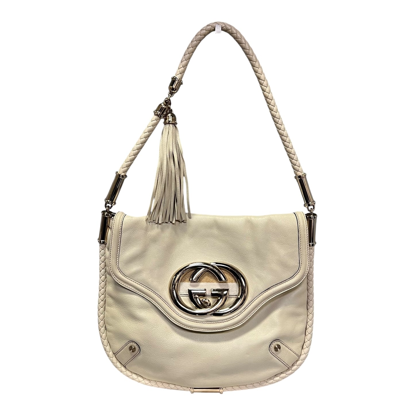 GUCCI Britt Tassel Hobo in Ivory