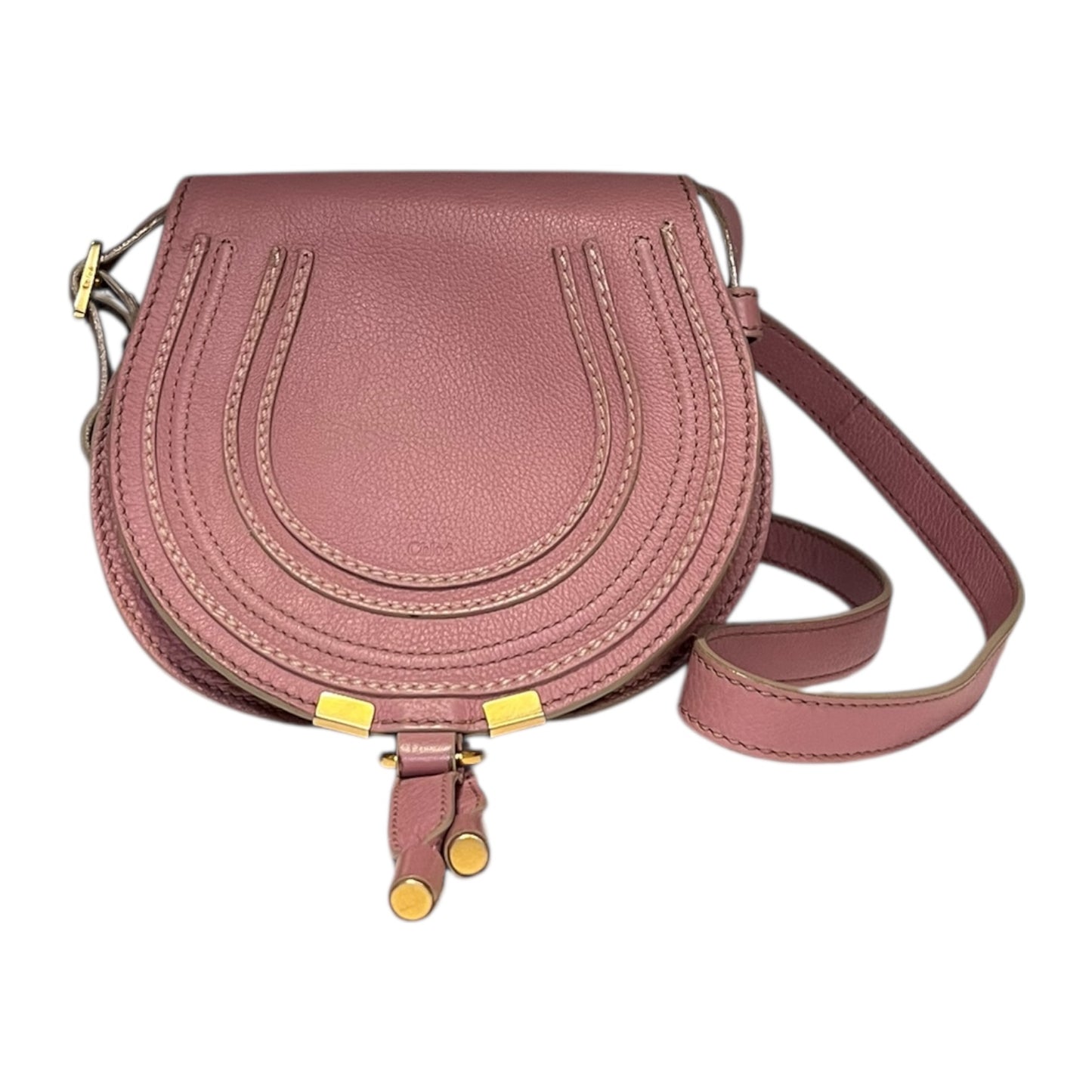 CHLOE Small Marcie Crossbody Shoulder Bag in Rose