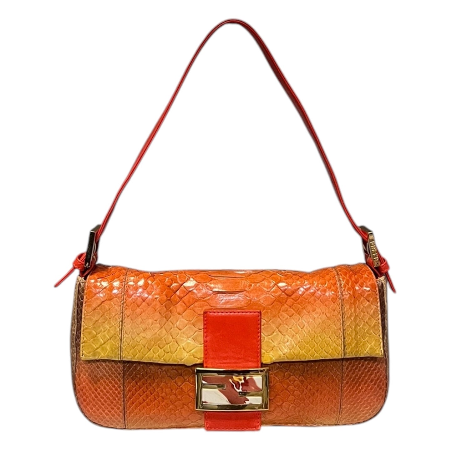 FENDI Ombre Python Baguette