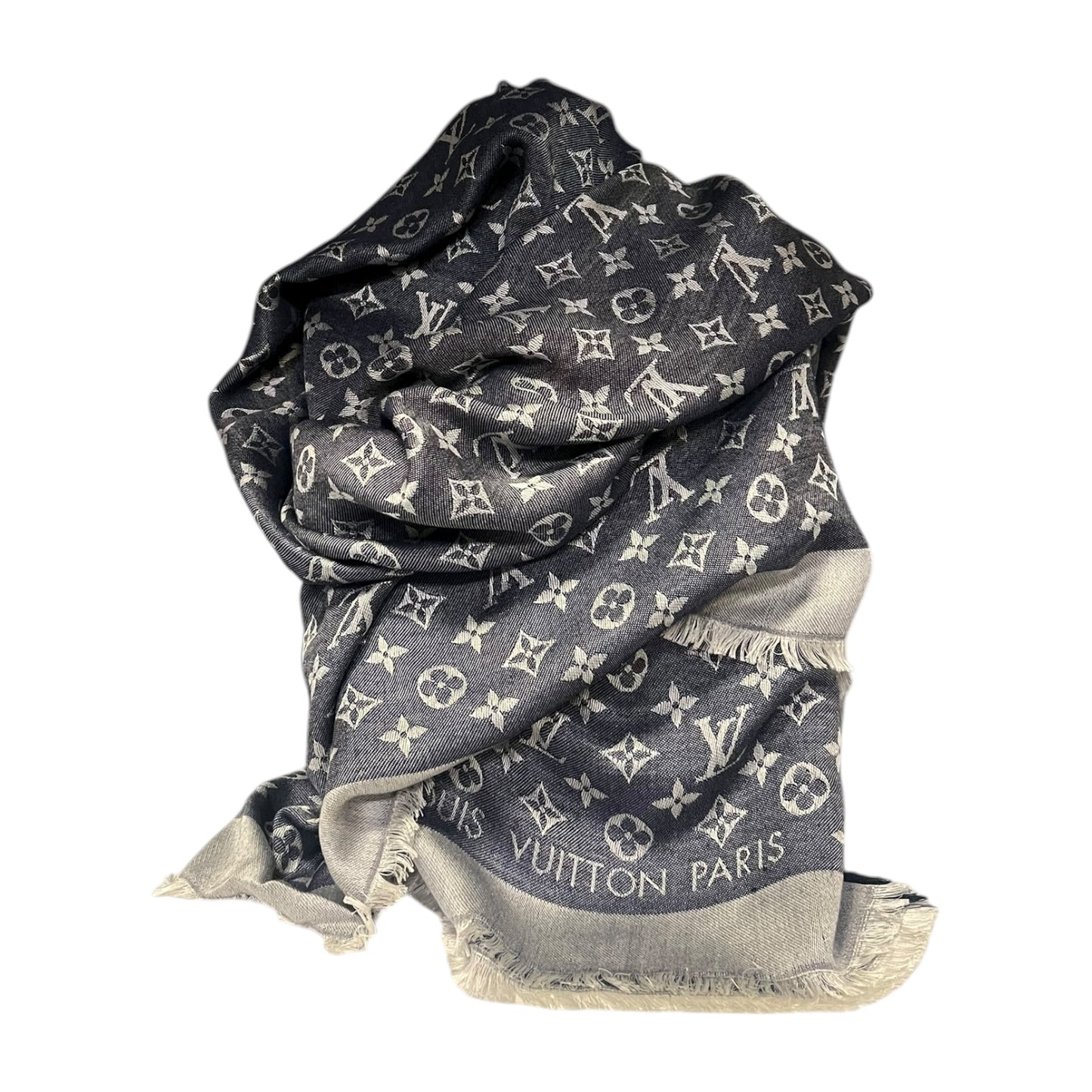 LOUIS VUITTON Monogram Classic Shawl in Blue