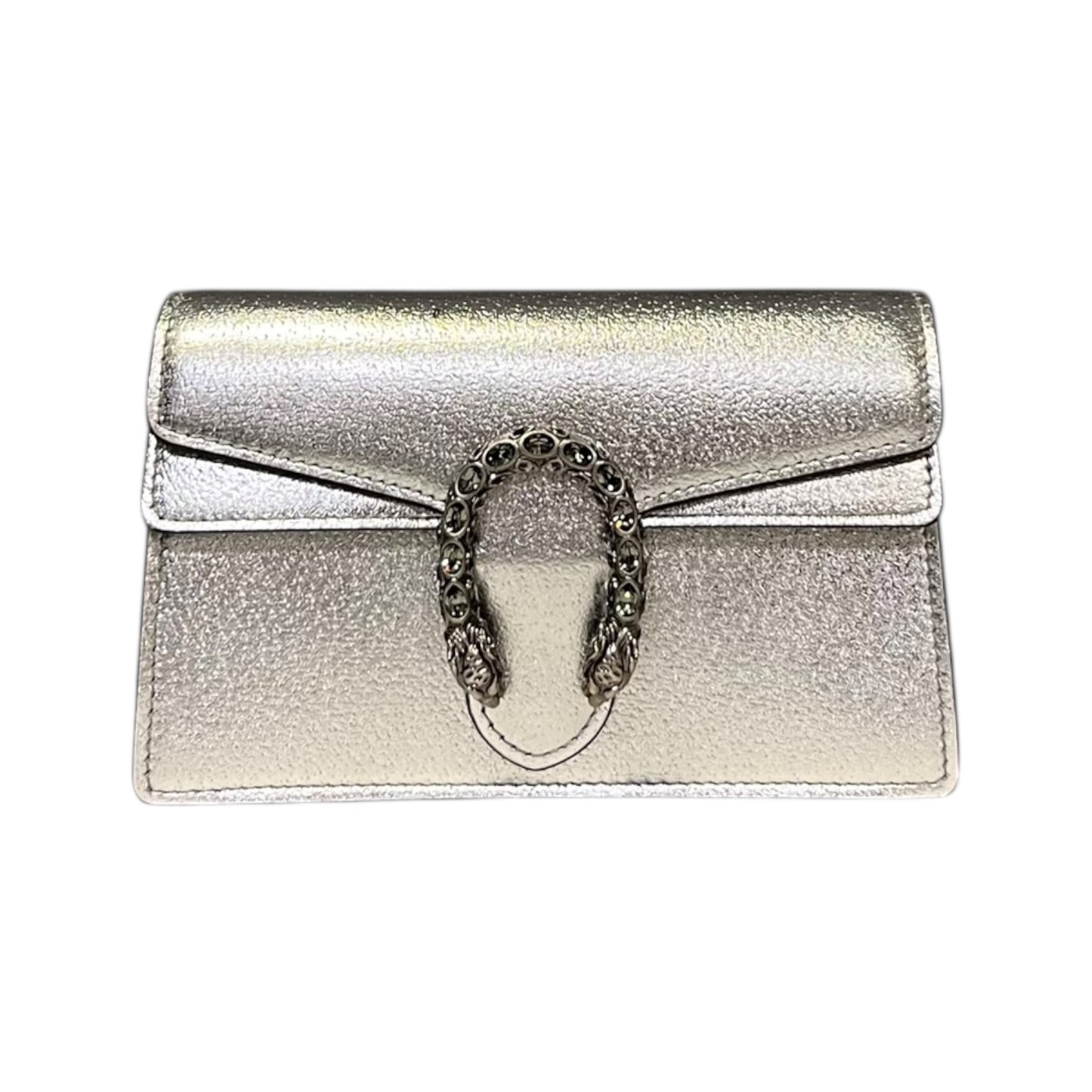 GUCCI Mini Dionysus Crossbody Clutch in Silver