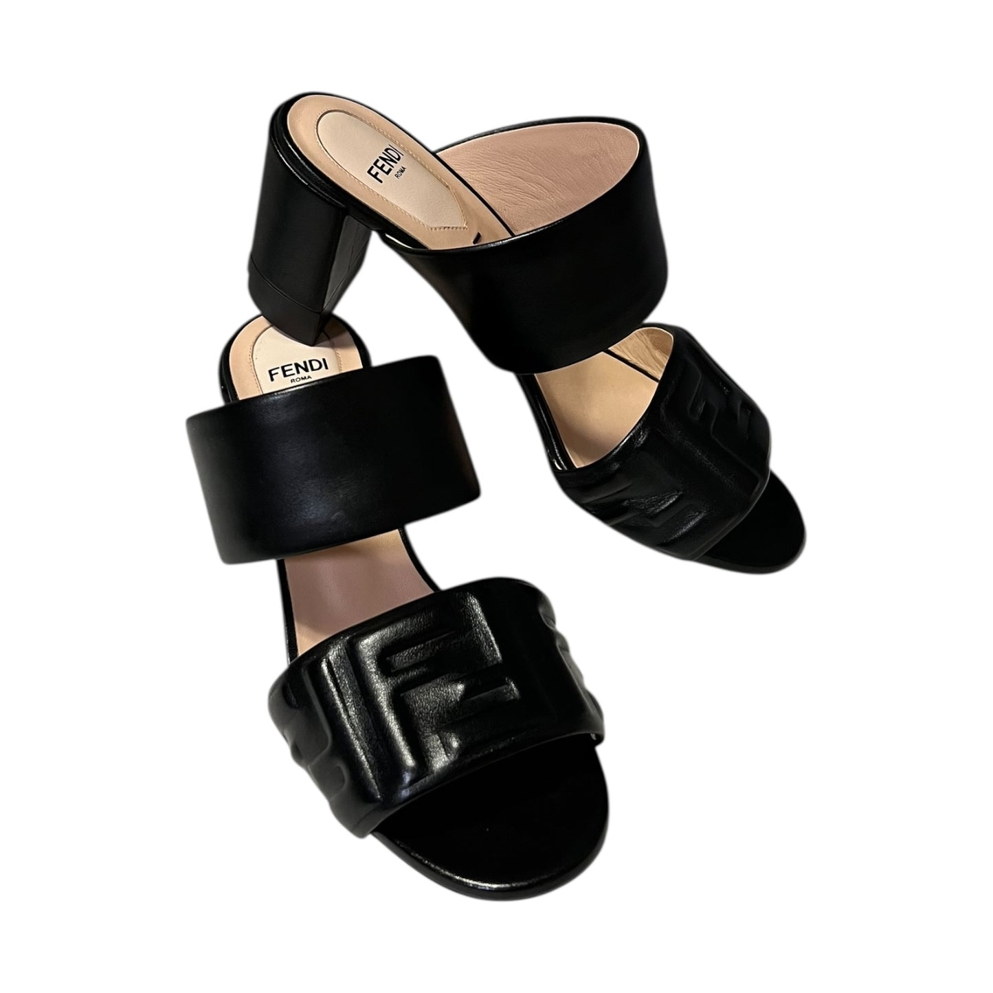 FENDI Embossed Mules | 38.5