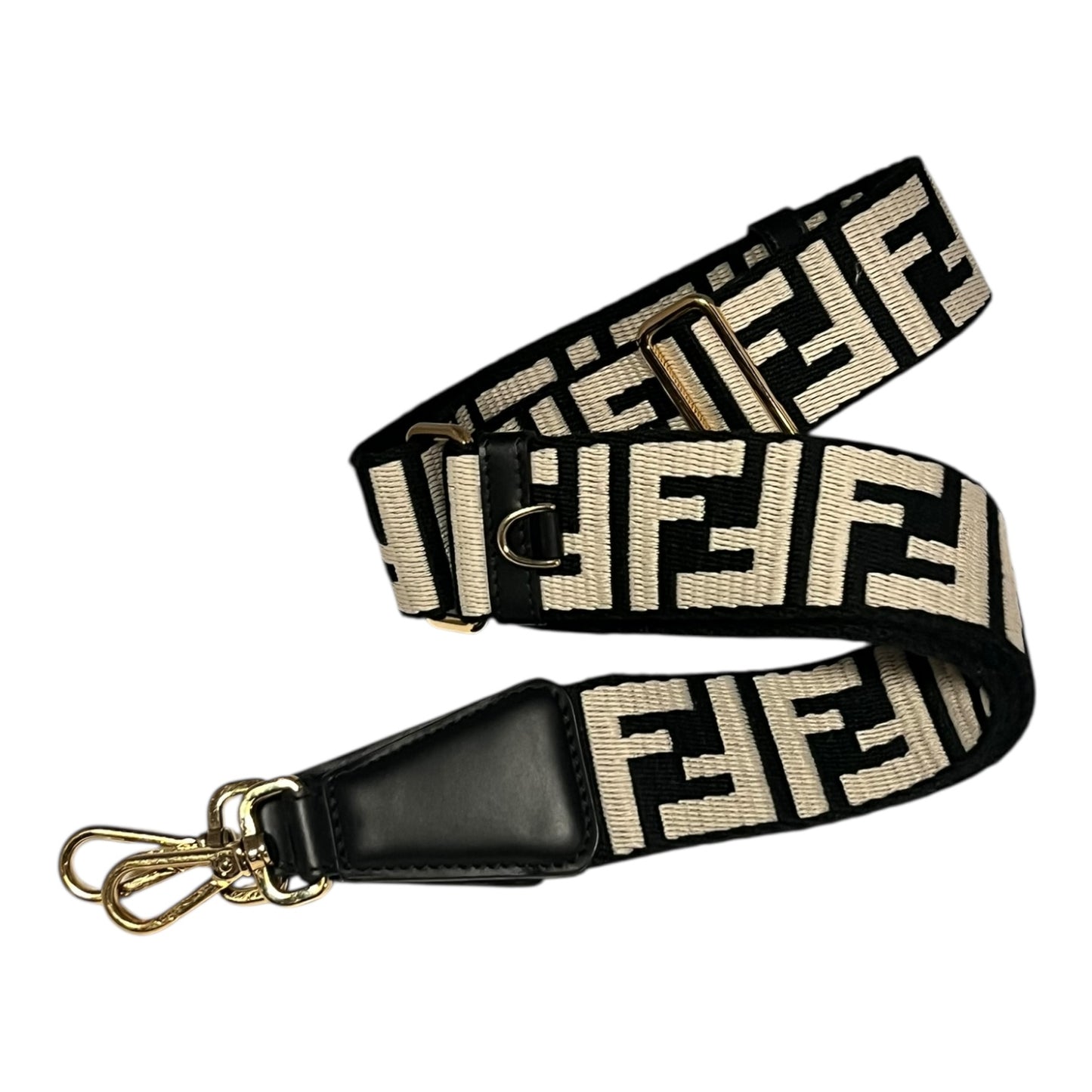 FENDI Strap You Ribbon Strap in Black & Ivory