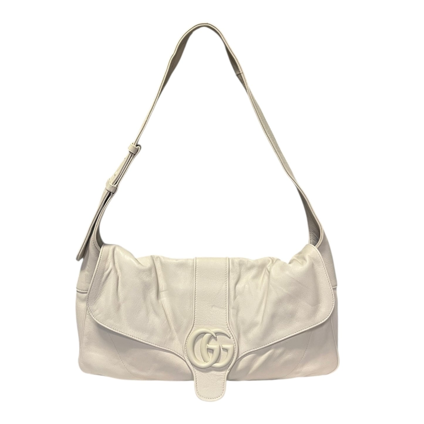 GUCCI GG Aphrodite Medium Shoulder Bag in White