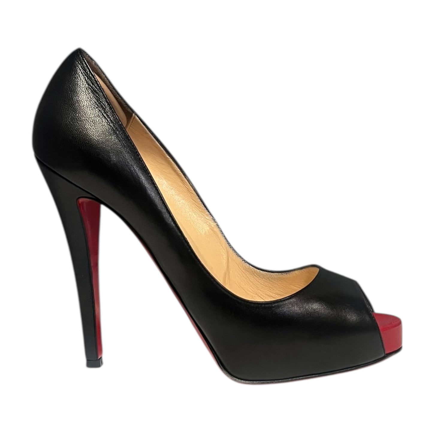CHRISTIAN LOUBOUTIN Very Prive Pumps in Black & Red | 39.5
