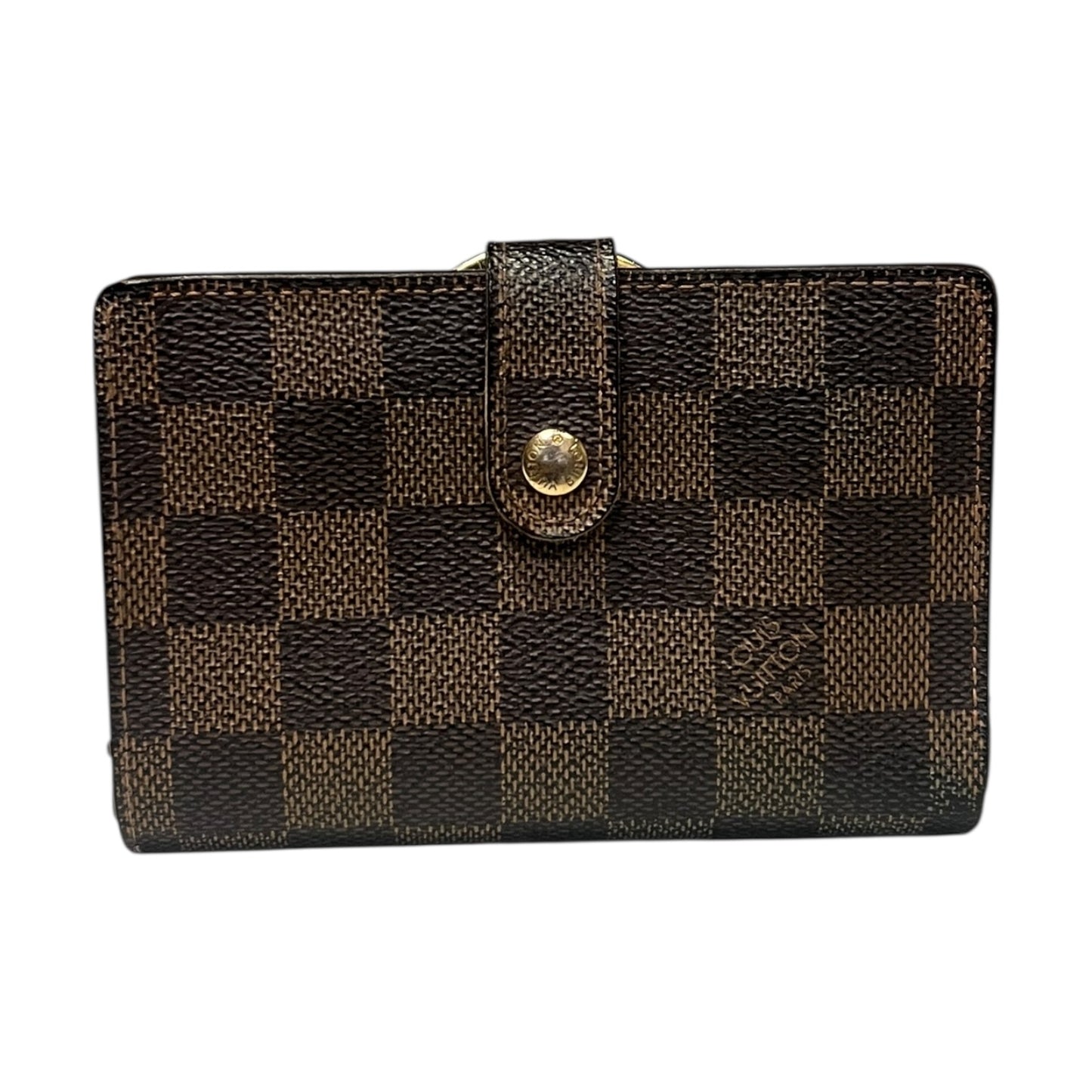 LOUIS VUITTON French Purse Wallet in Damier Ebene