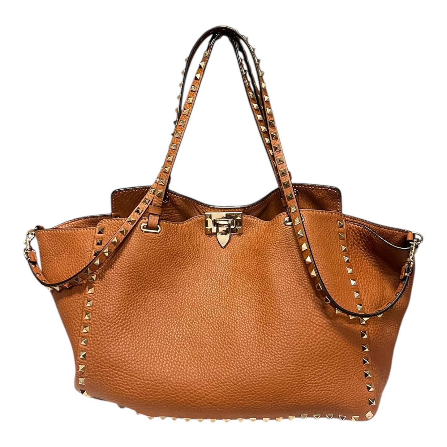 VALENTINO Rockstud Tote in Scotch Drummed Leather