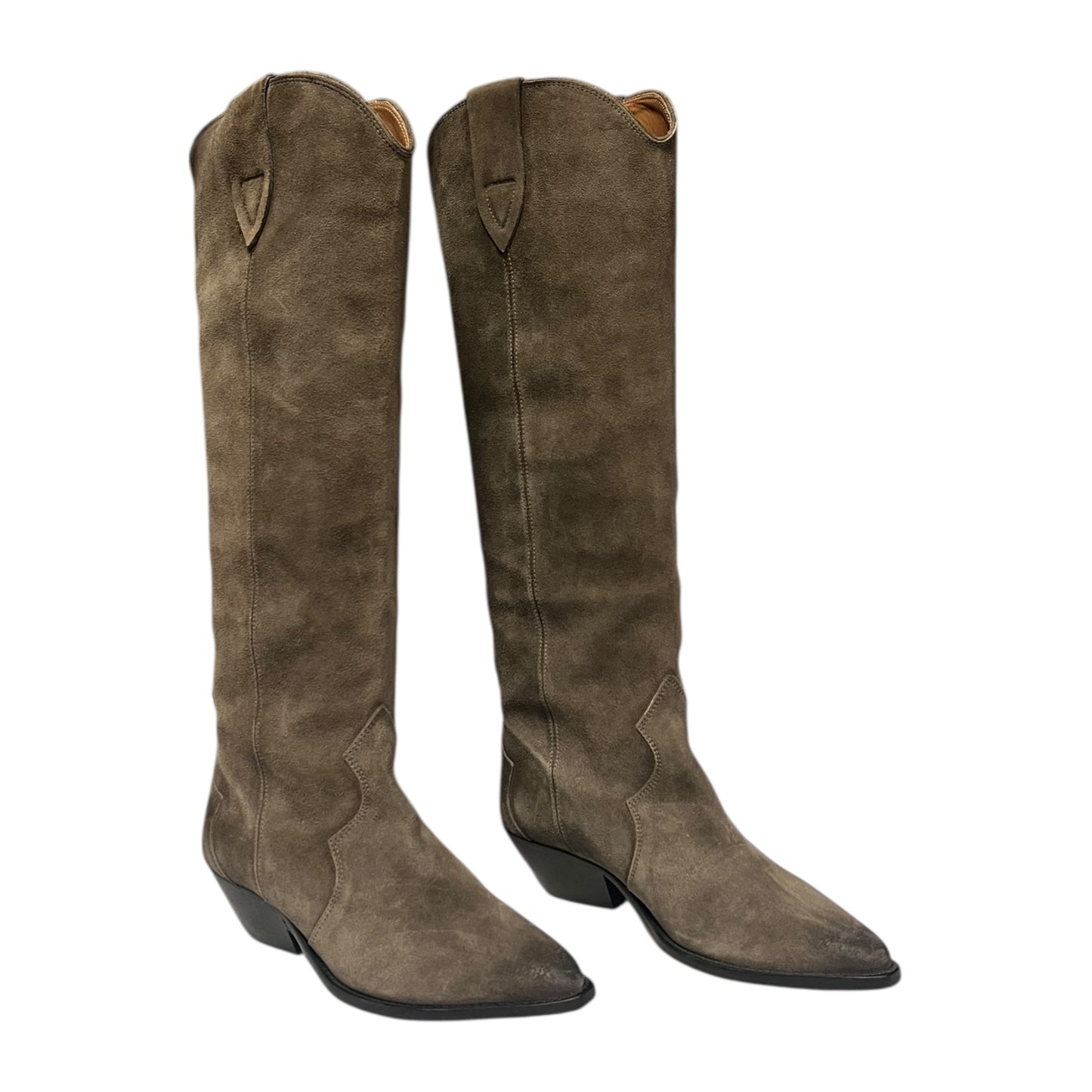 ISABEL MARANT Suede Knee Boots in Taupe | 38