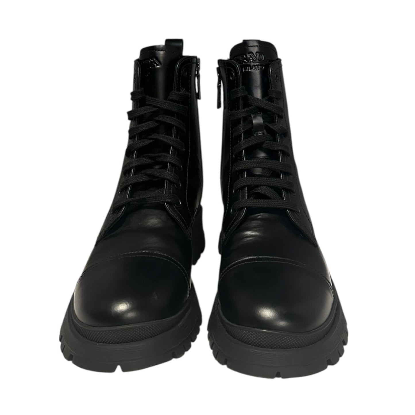 PRADA Combat Boots in Black | 36.5