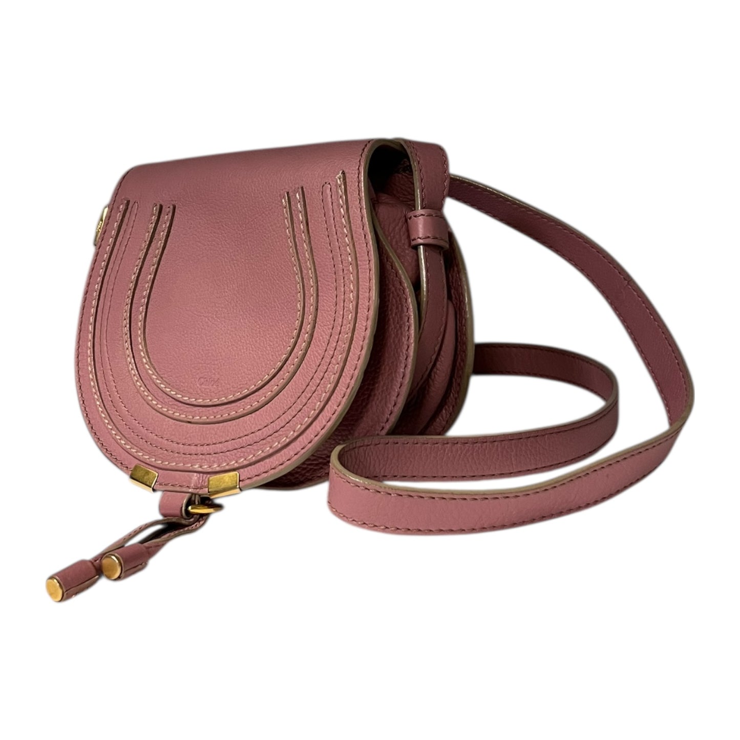 CHLOE Small Marcie Crossbody Shoulder Bag in Rose