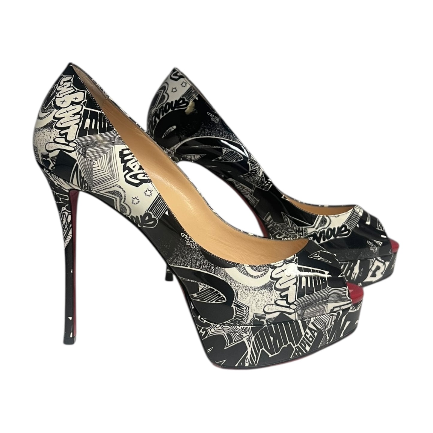 CHRISTIAN LOUBOUTIN Fetish Graffiti Pumps |