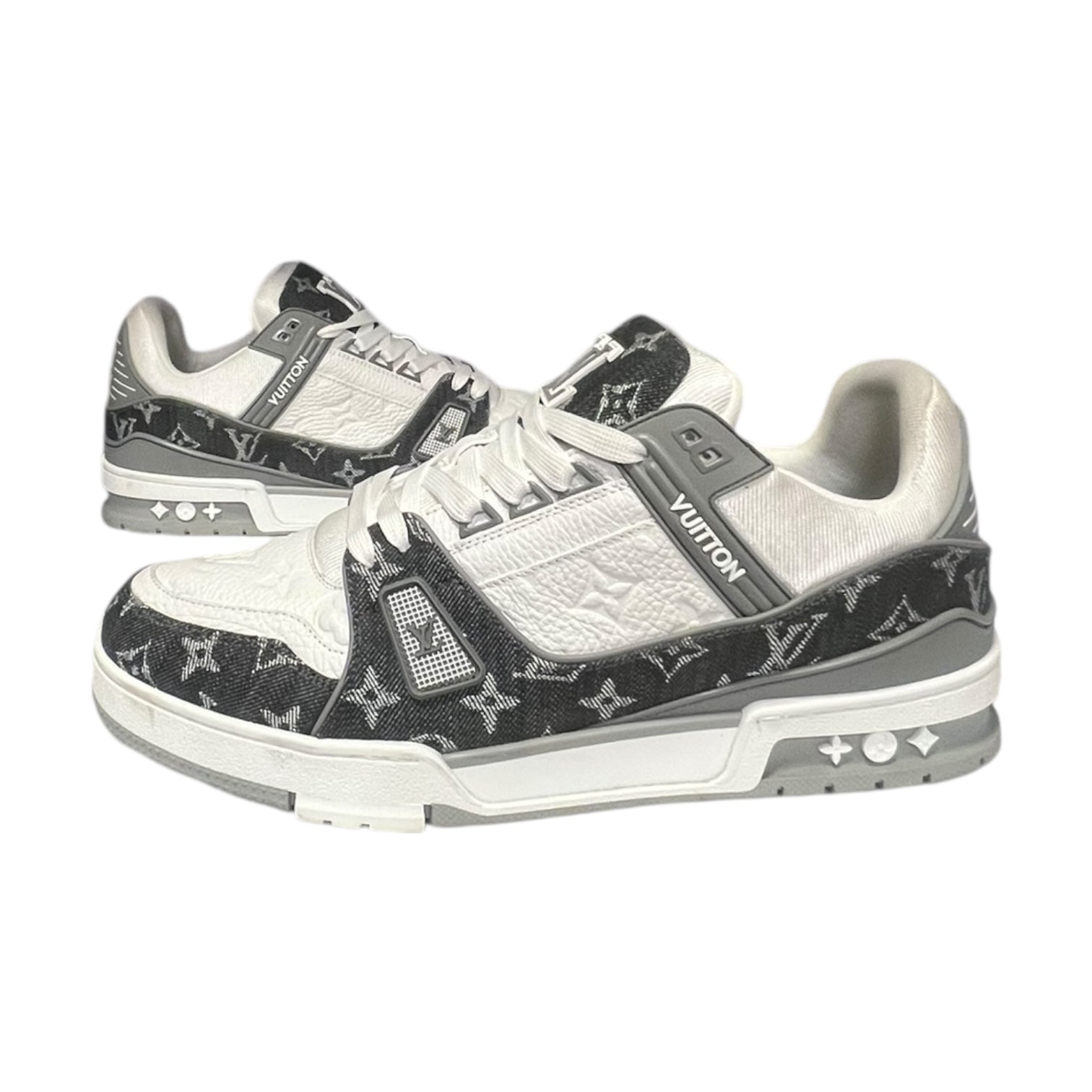 LOUIS VUITTON LV Trainers in White + Gray | Mens 10 – More Than