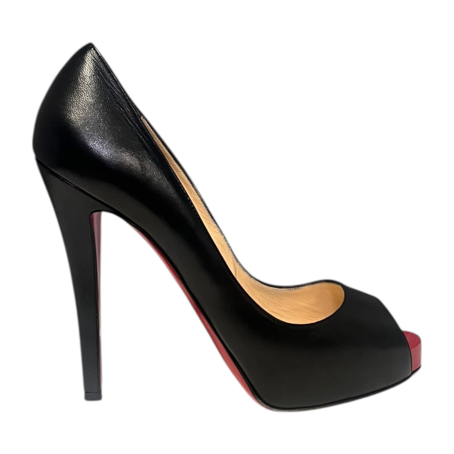 CHRISTIAN LOUBOUTIN Very Prive Pumps in Black & Red | 39.5