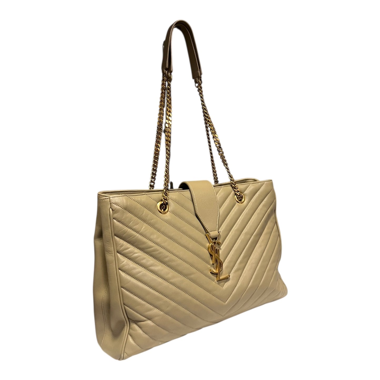 SAINT LAURENT Matelasse Chevron Shoping Tote