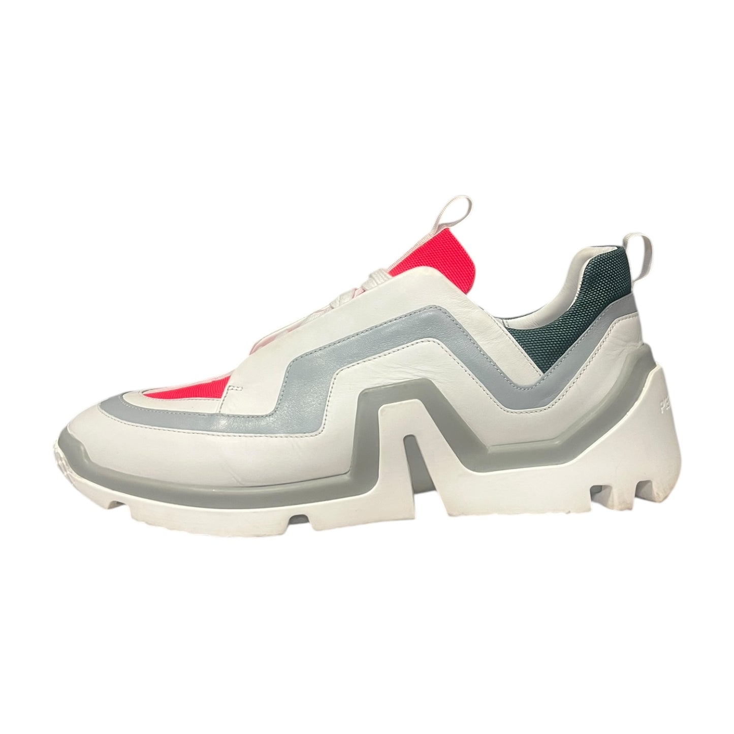 PIERRE HARDY Trek Comet Sneakers in White & Gray | 46