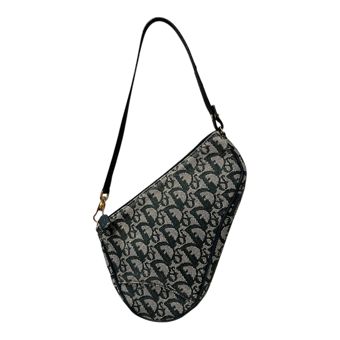 DIOR Monogram Mini Saddle Pochette in Navy