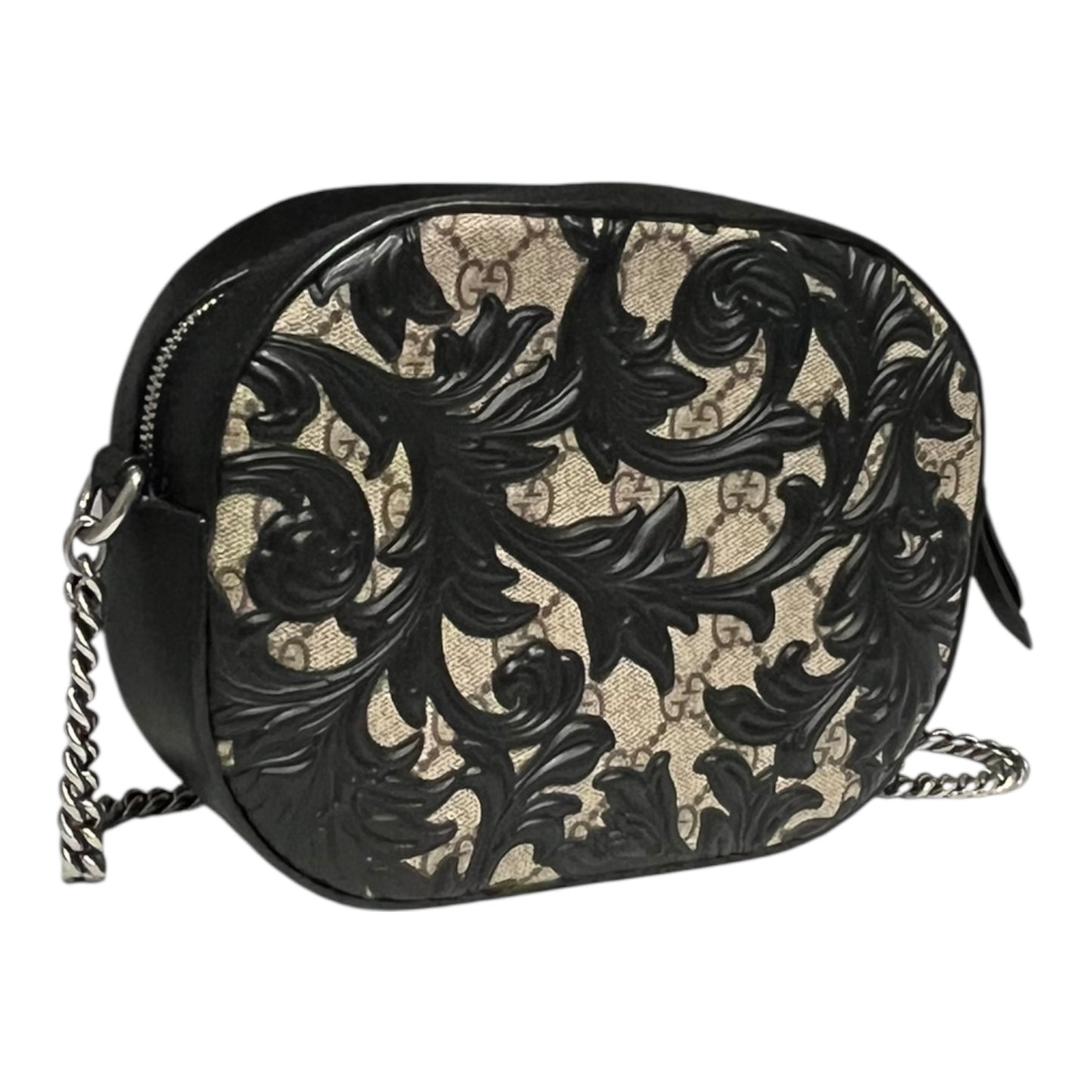 GUCCI GG Supreme Arabesque Mini Chain Shoulder Bag