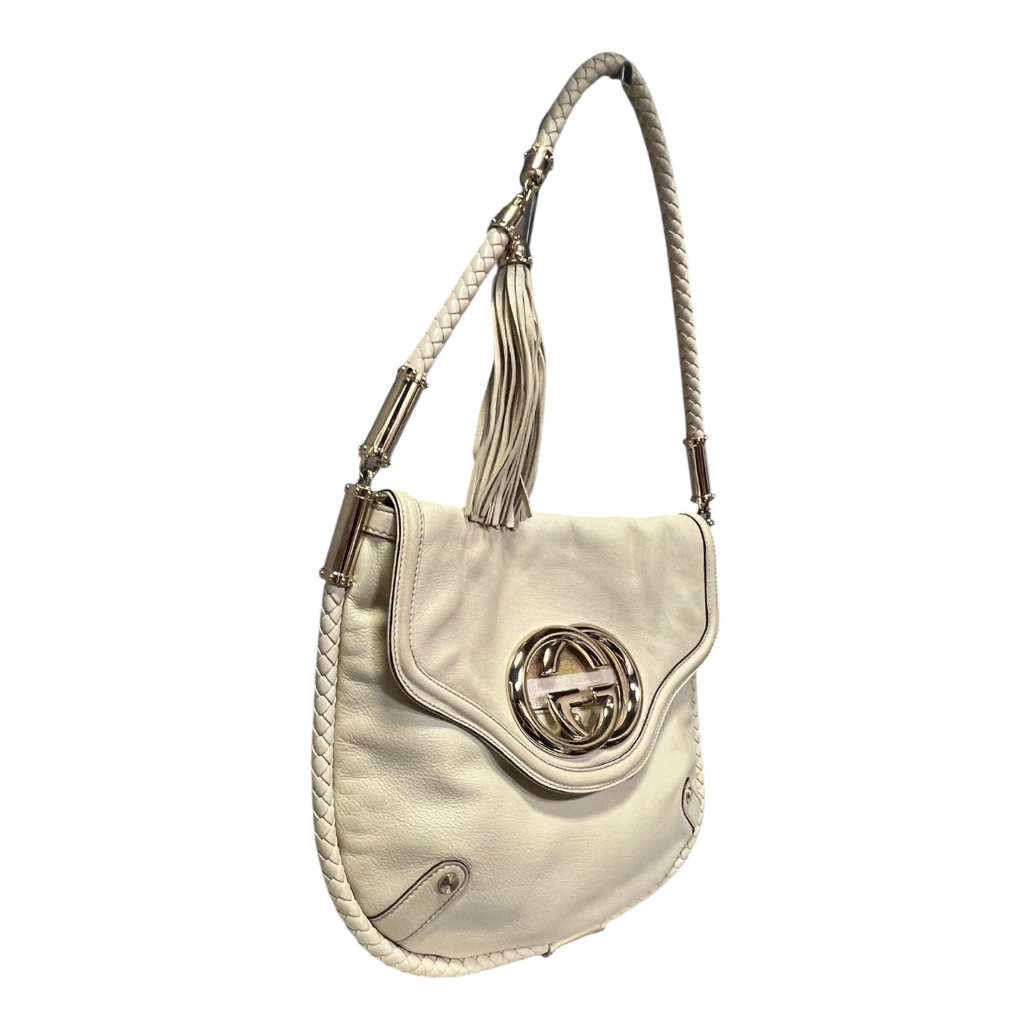 GUCCI Britt Tassel Hobo in Ivory