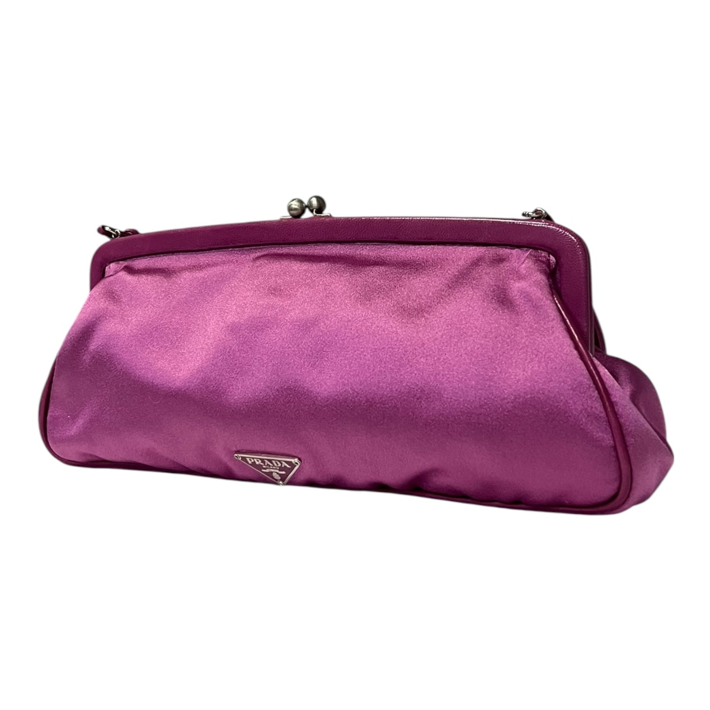 PRADA Framed Satin Evening Bag
