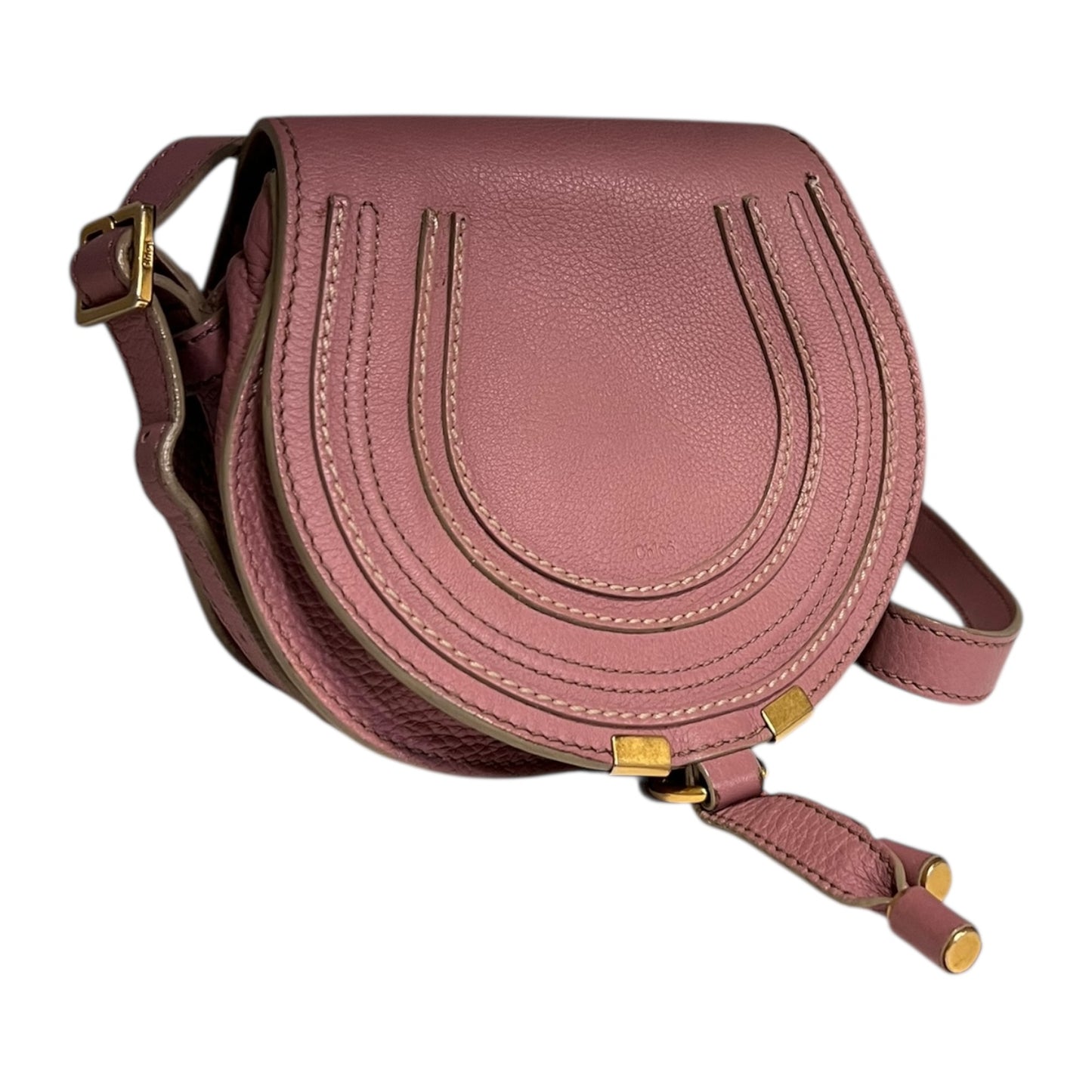 CHLOE Small Marcie Crossbody Shoulder Bag in Rose
