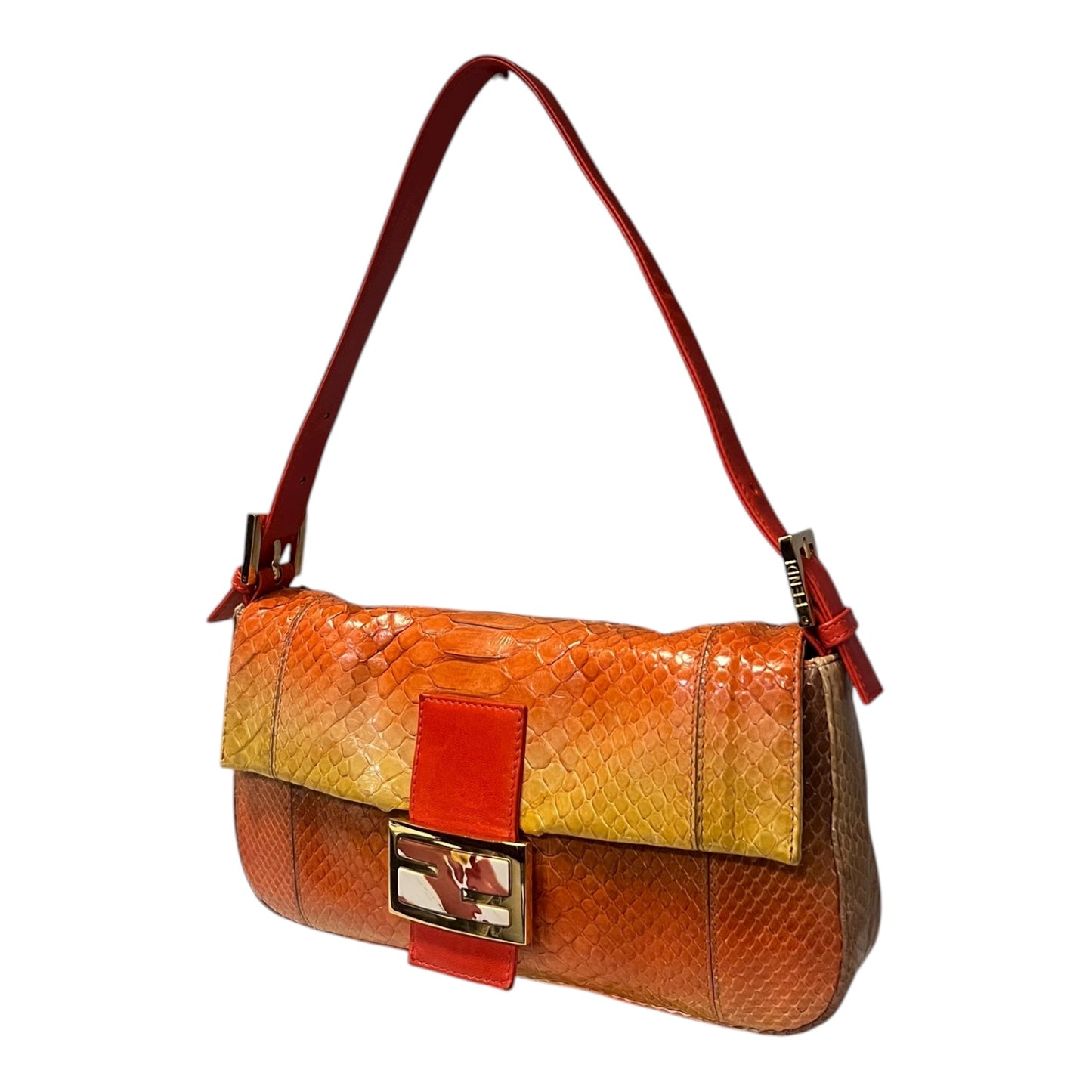 FENDI Ombre Python Baguette
