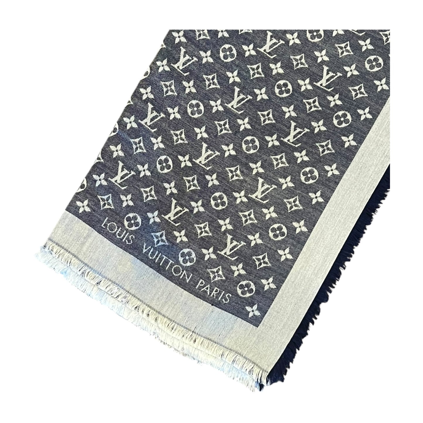 LOUIS VUITTON Monogram Classic Shawl in Blue