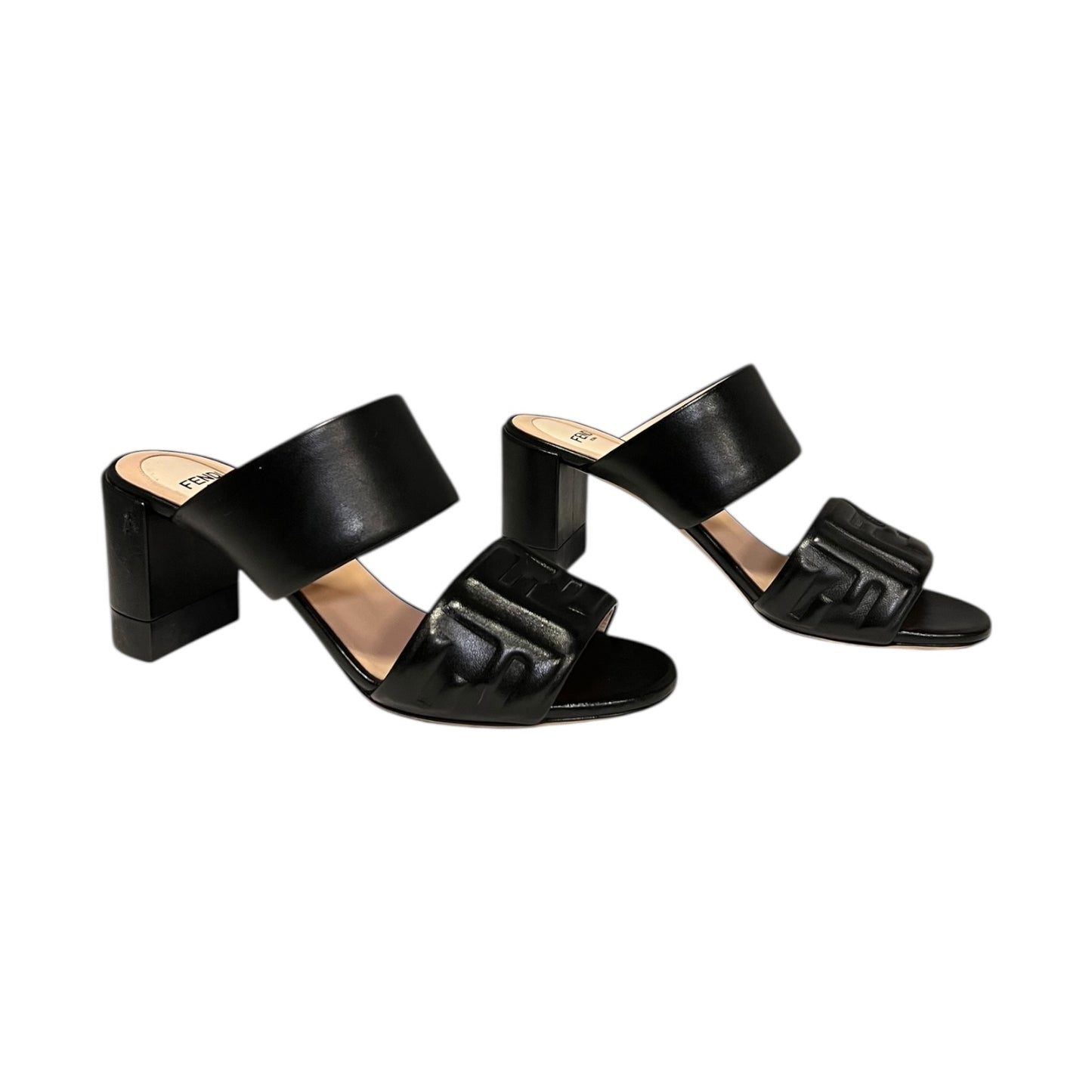 FENDI Embossed Mules | 38.5