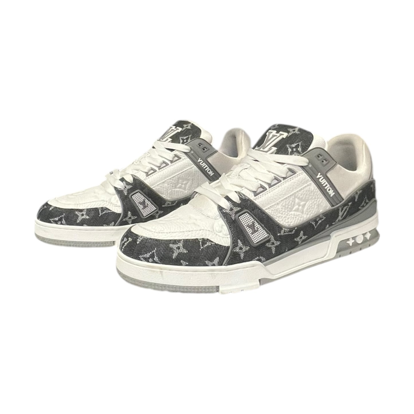 LOUIS VUITTON LV Trainers in White + Gray | Mens 10