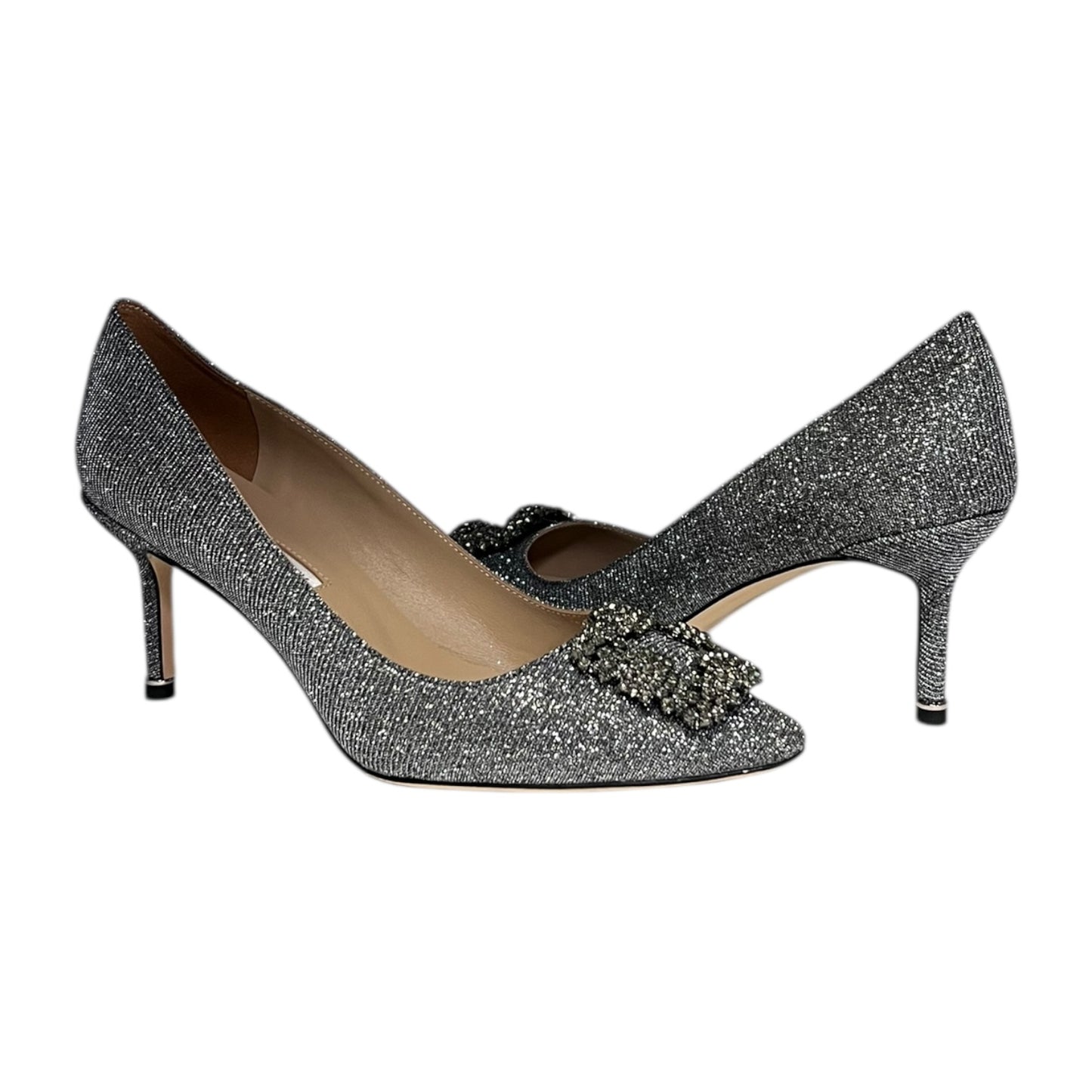 MANOLO BLAHNIK Crystal Shimmer Hangisi Pump | 41
