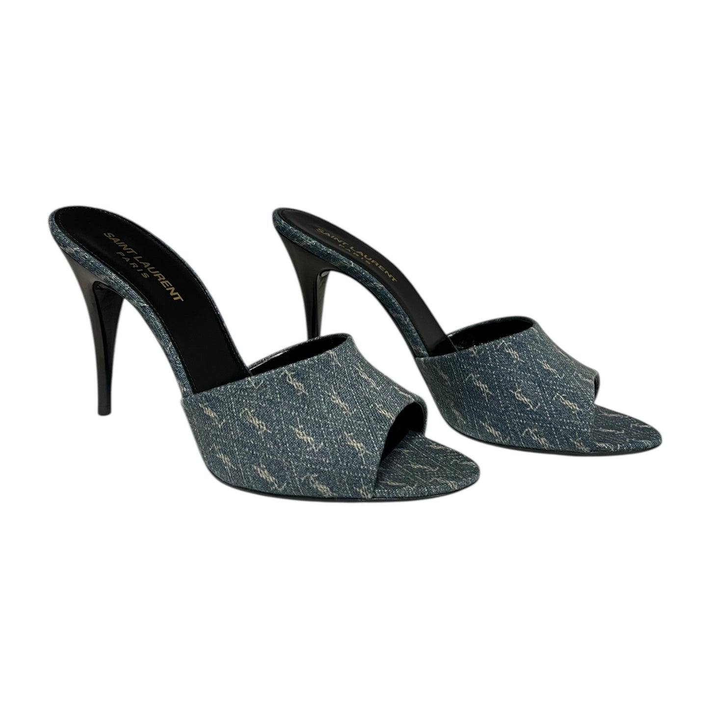 SAINT LAURENT La 16 Denim Mules |