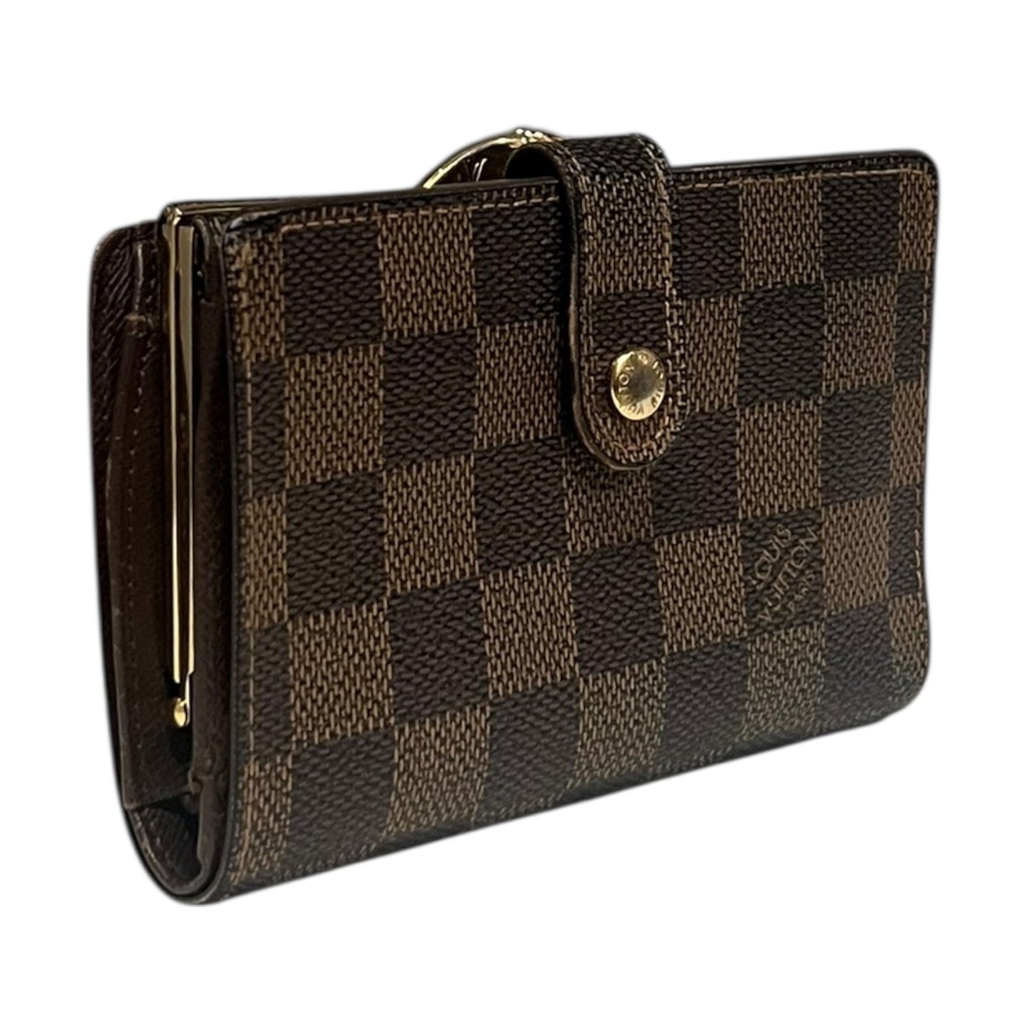 LOUIS VUITTON French Purse Wallet in Damier Ebene