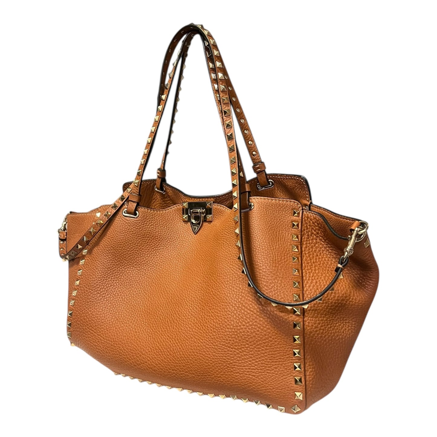 VALENTINO Rockstud Tote in Scotch Drummed Leather