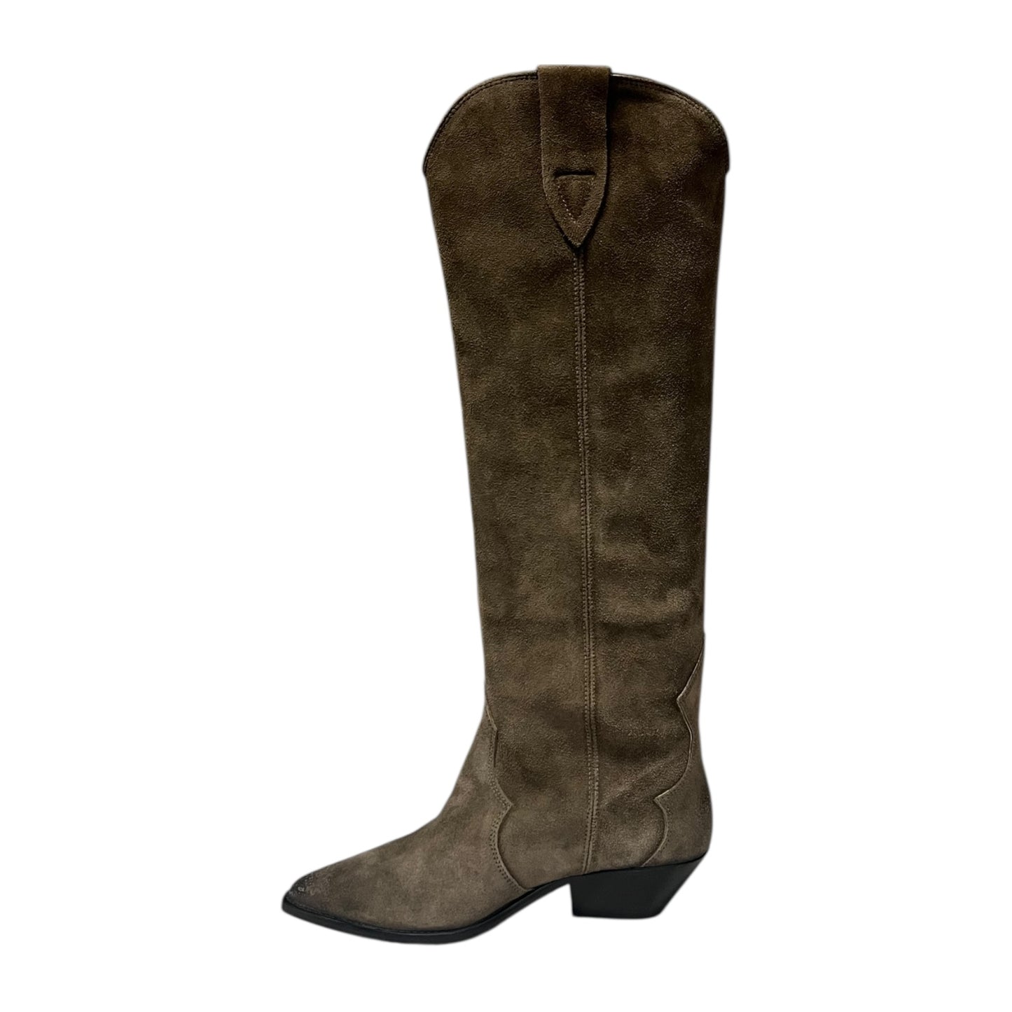 ISABEL MARANT Suede Knee Boots in Taupe | 38