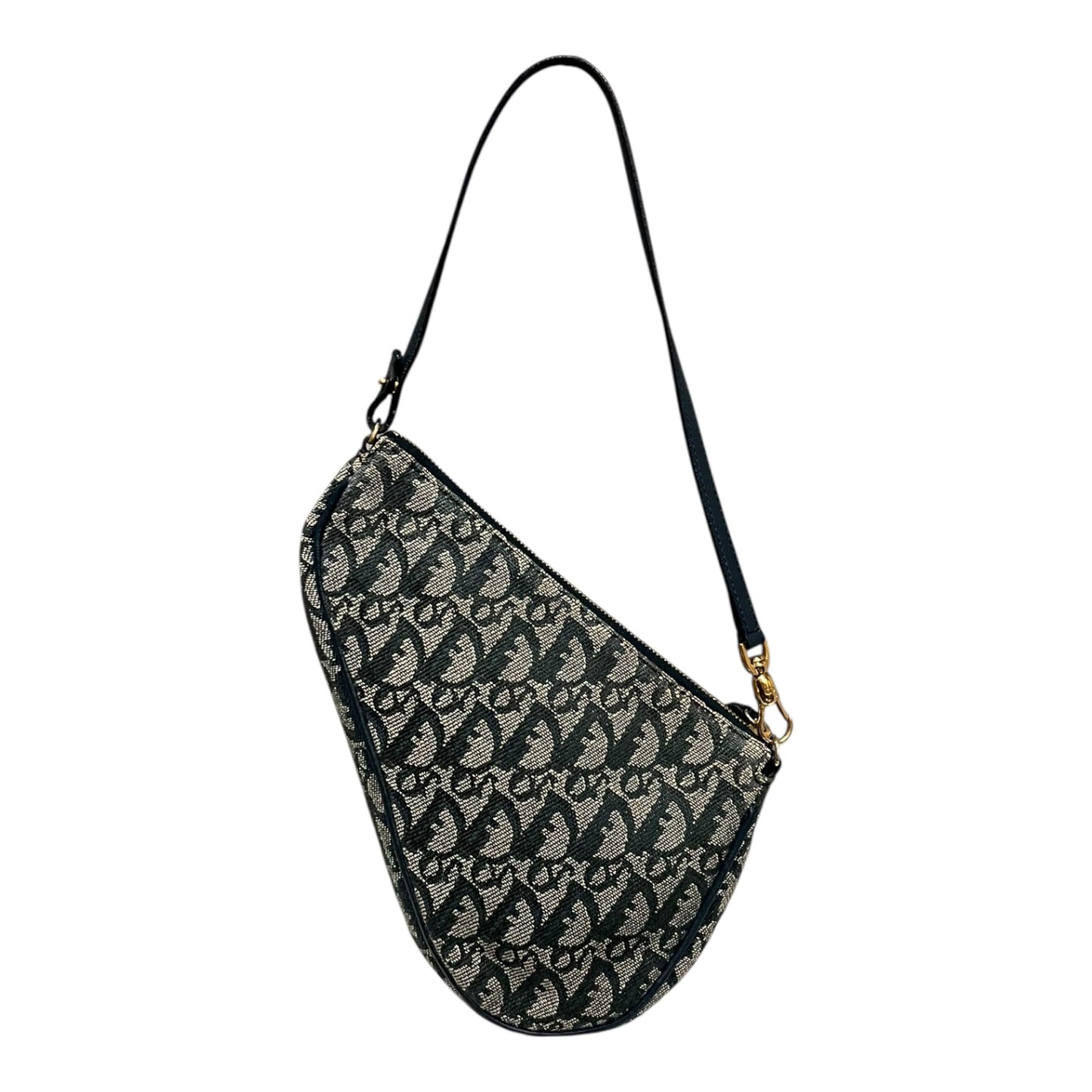DIOR Monogram Mini Saddle Pochette in Navy