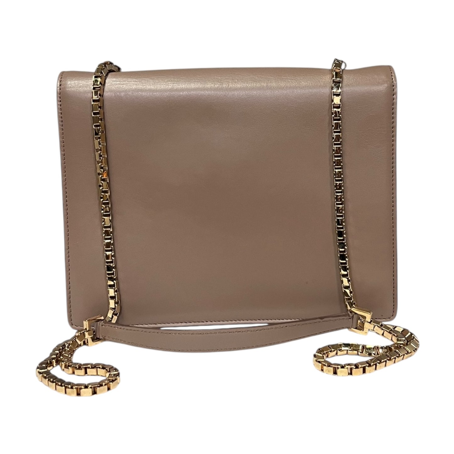 FERRAGAMO Gancini Convertible Flap Handbag in Taupe