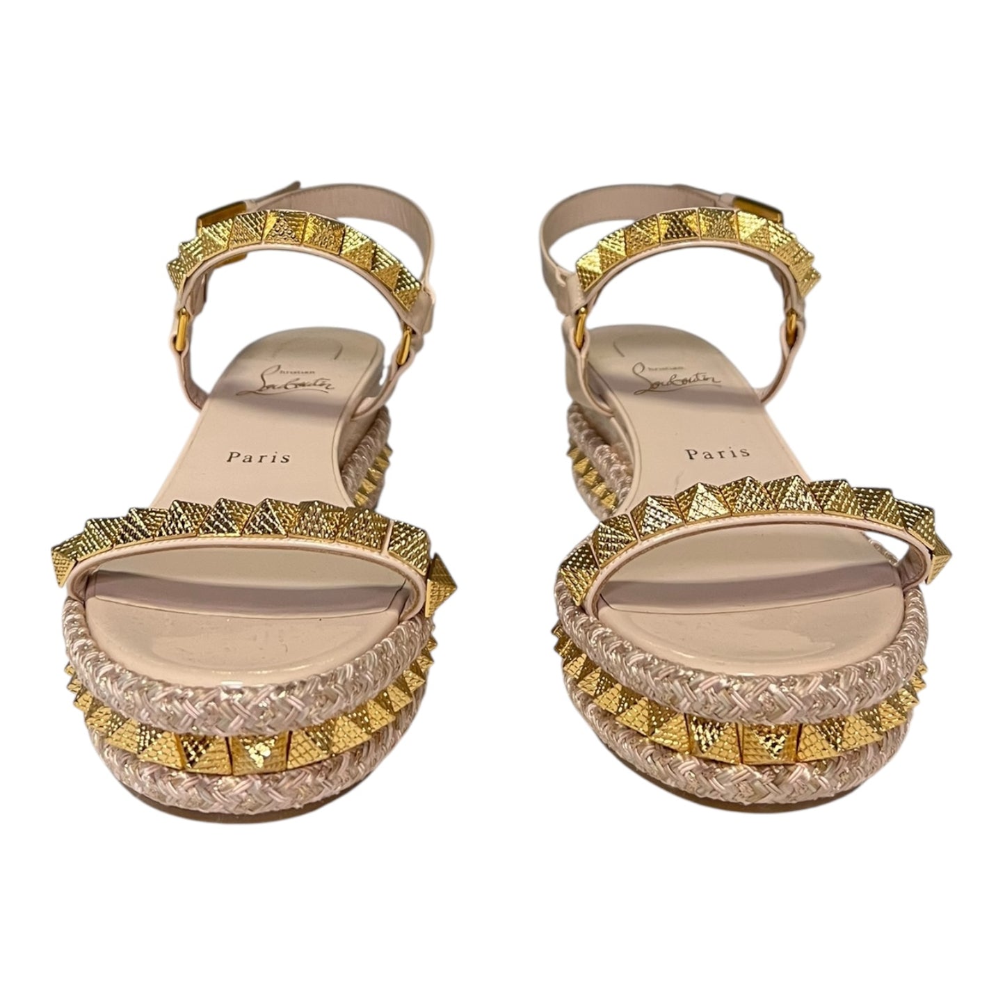 CHRISTIAN LOUBOUTIN Pyraclou Studded Espadrille Sandal | 40