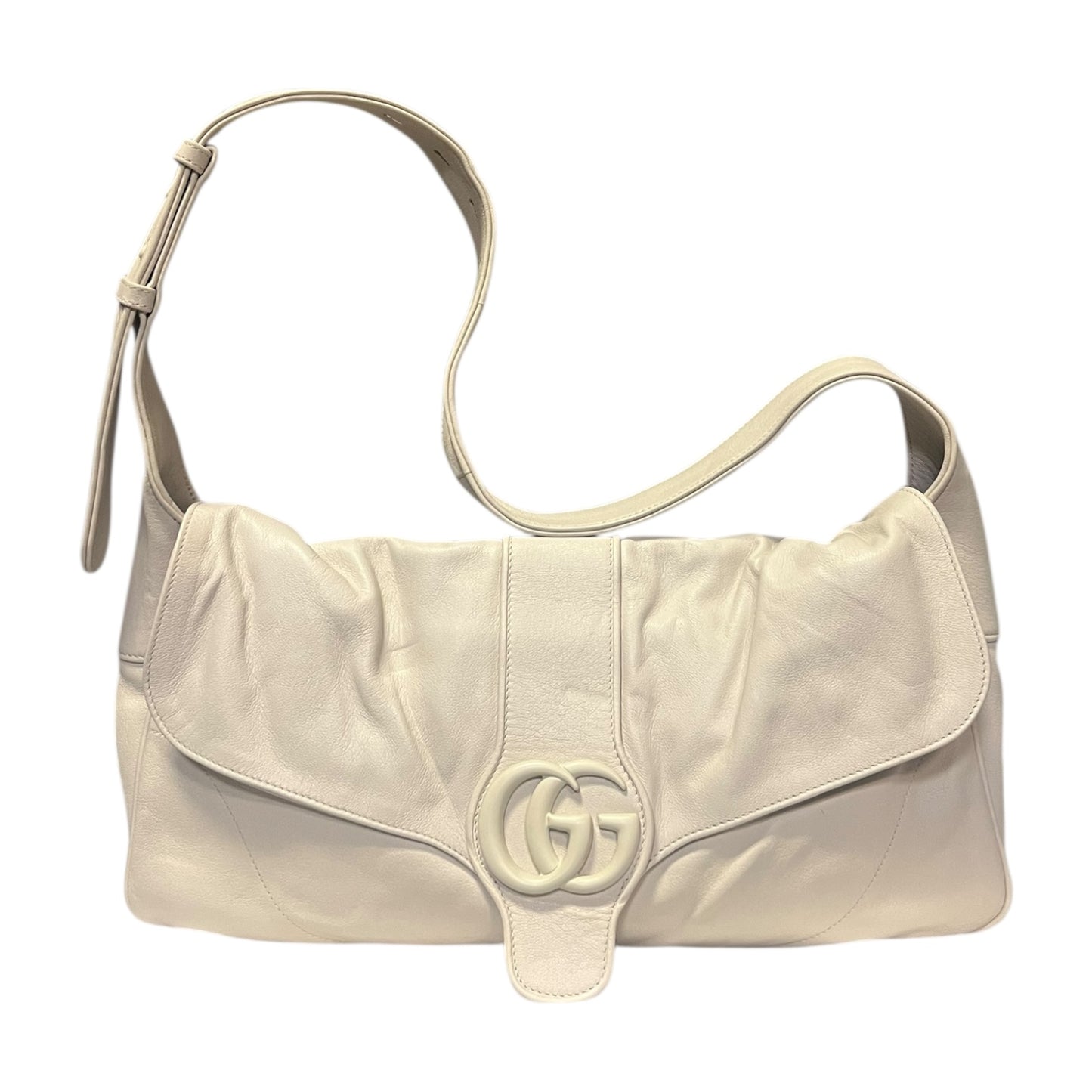GUCCI GG Aphrodite Medium Shoulder Bag in White