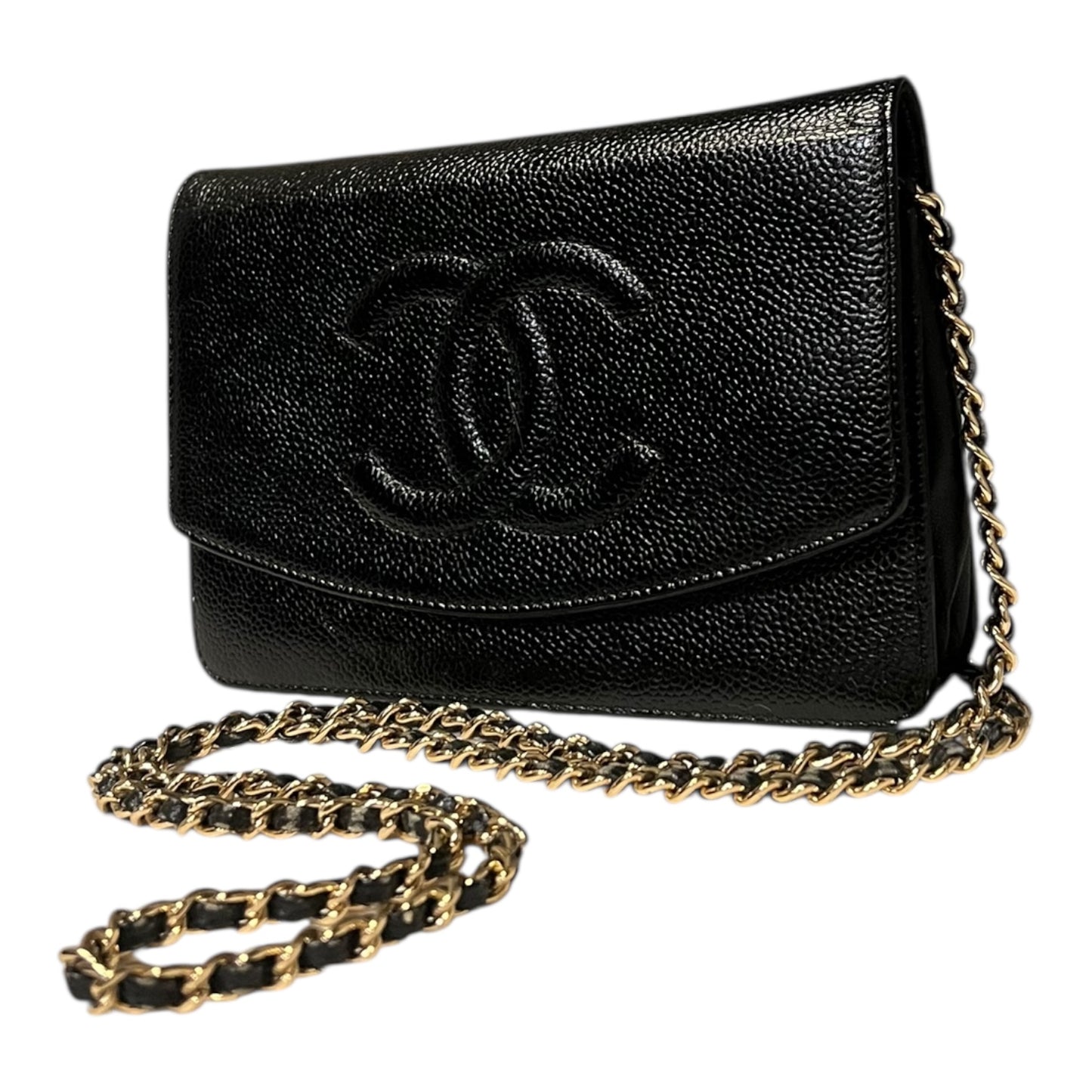 CHANEL Timeless WOC Crossbody in Black Caviar