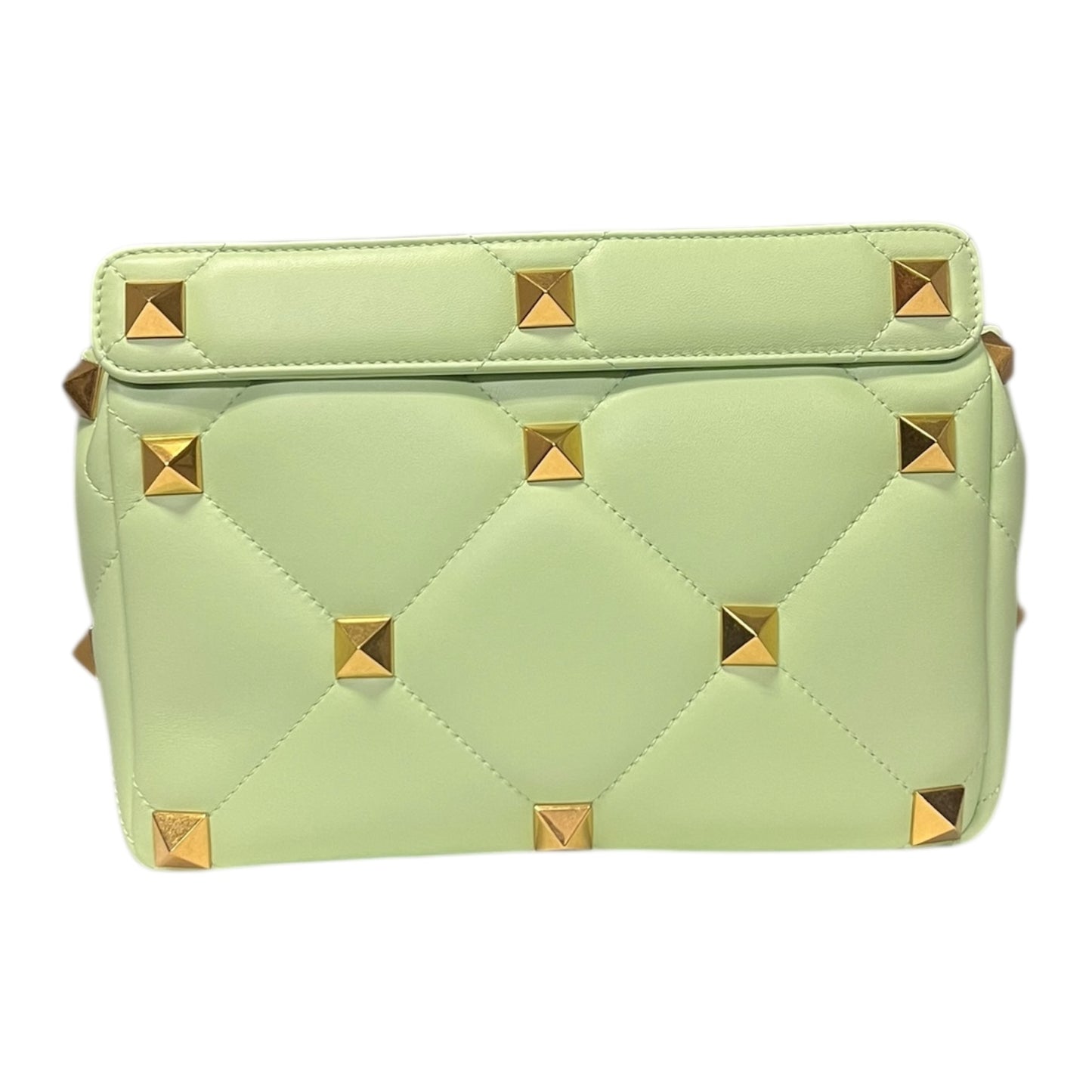 VALENTINO Roman Stud Handbag in Lime Sorbet