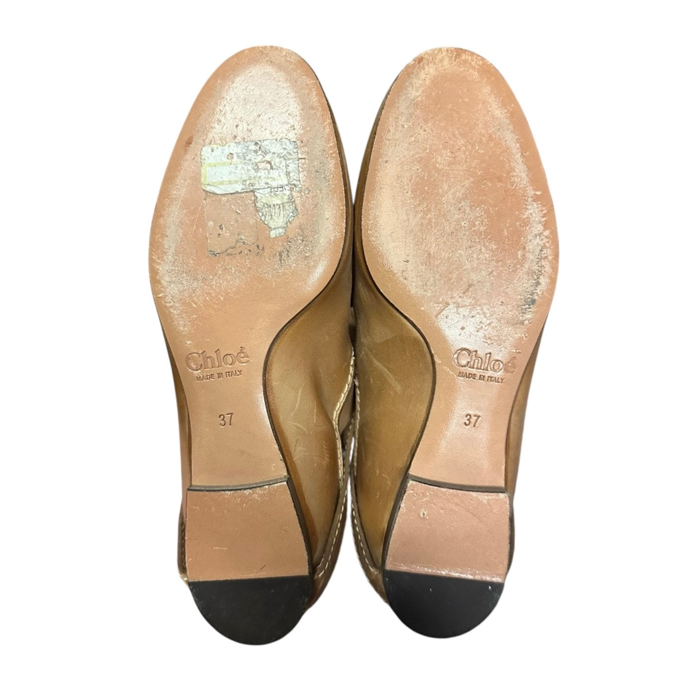 CHLOE Distressed Buckle Strap Boots in Honey | 37