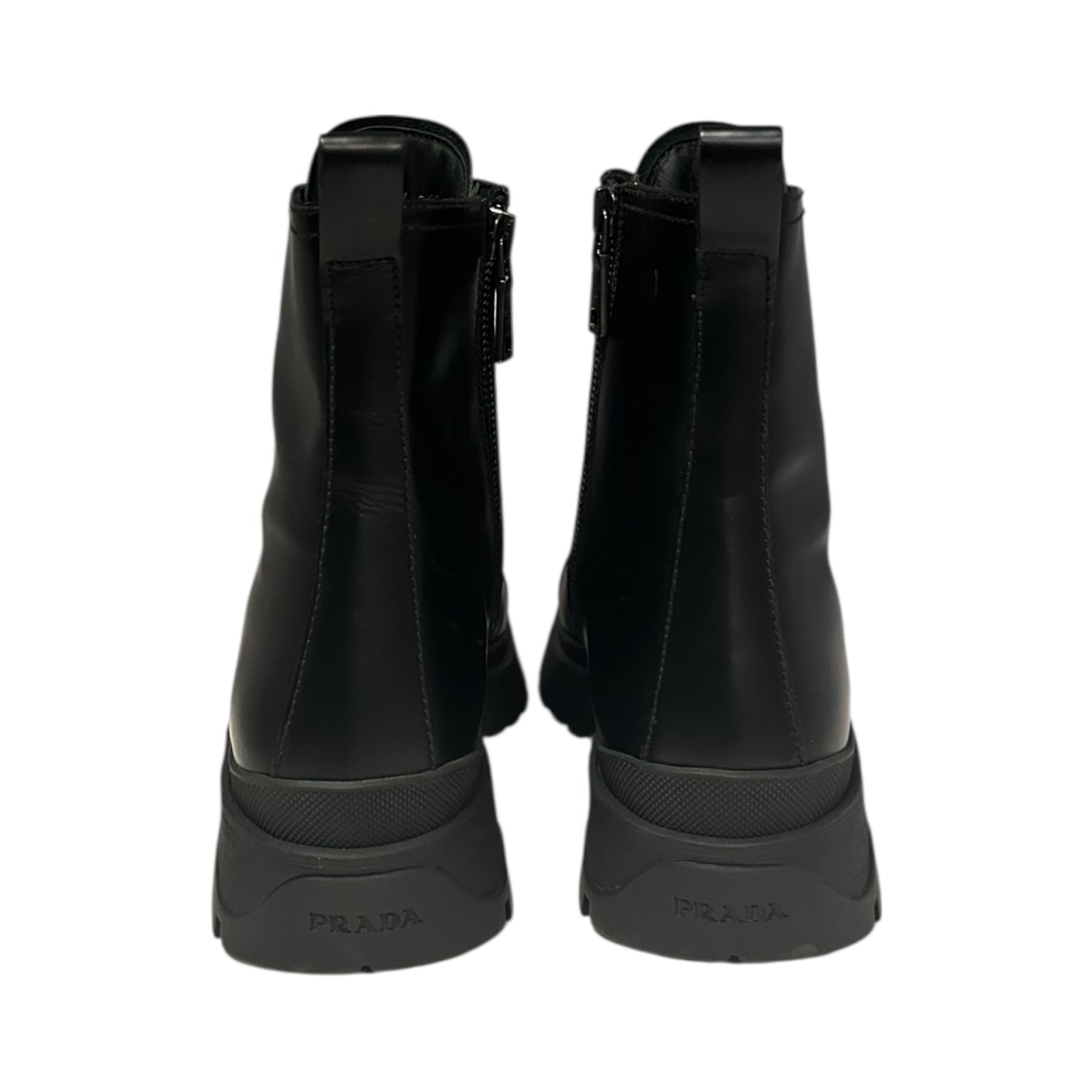 PRADA Combat Boots in Black | 36.5