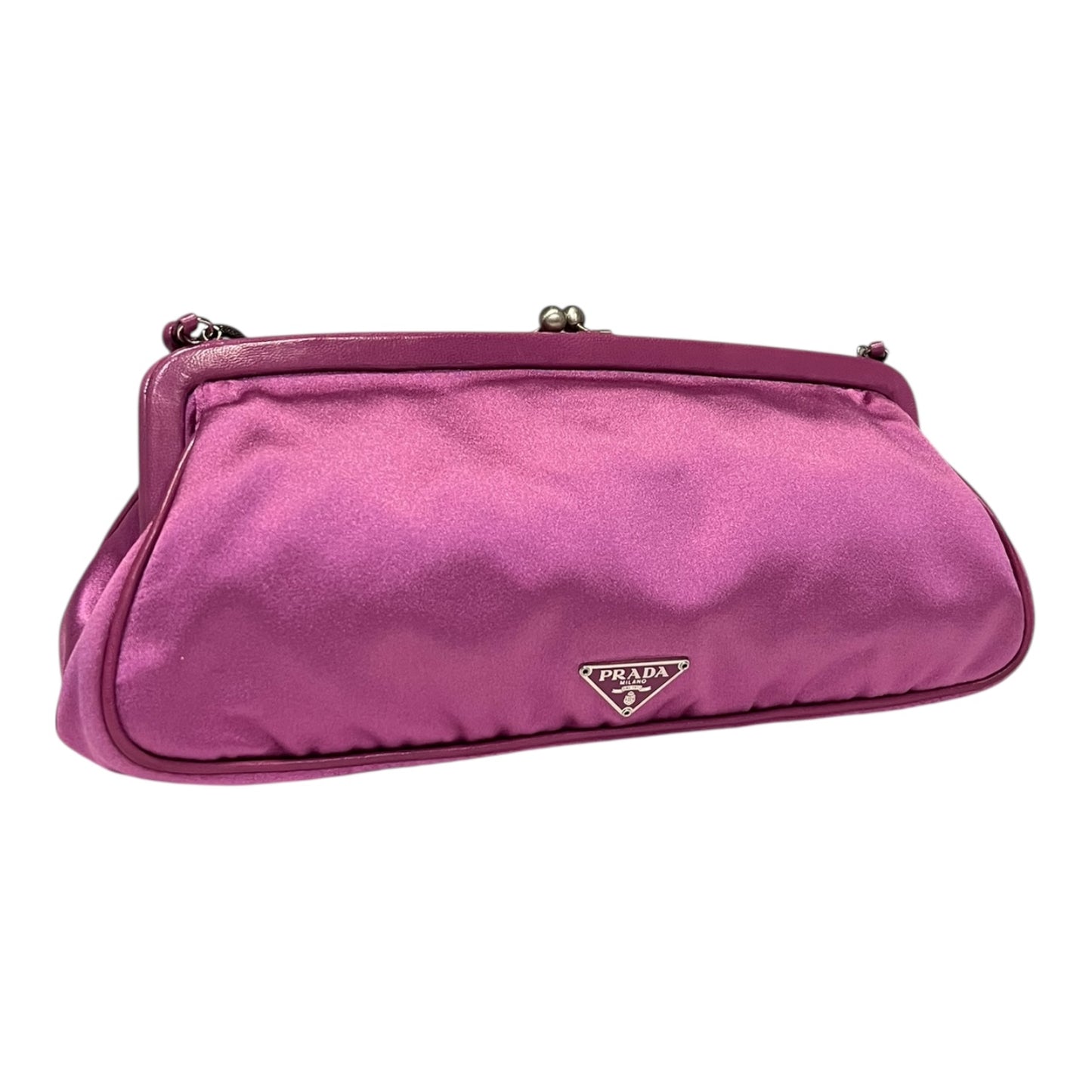 PRADA Framed Satin Evening Bag