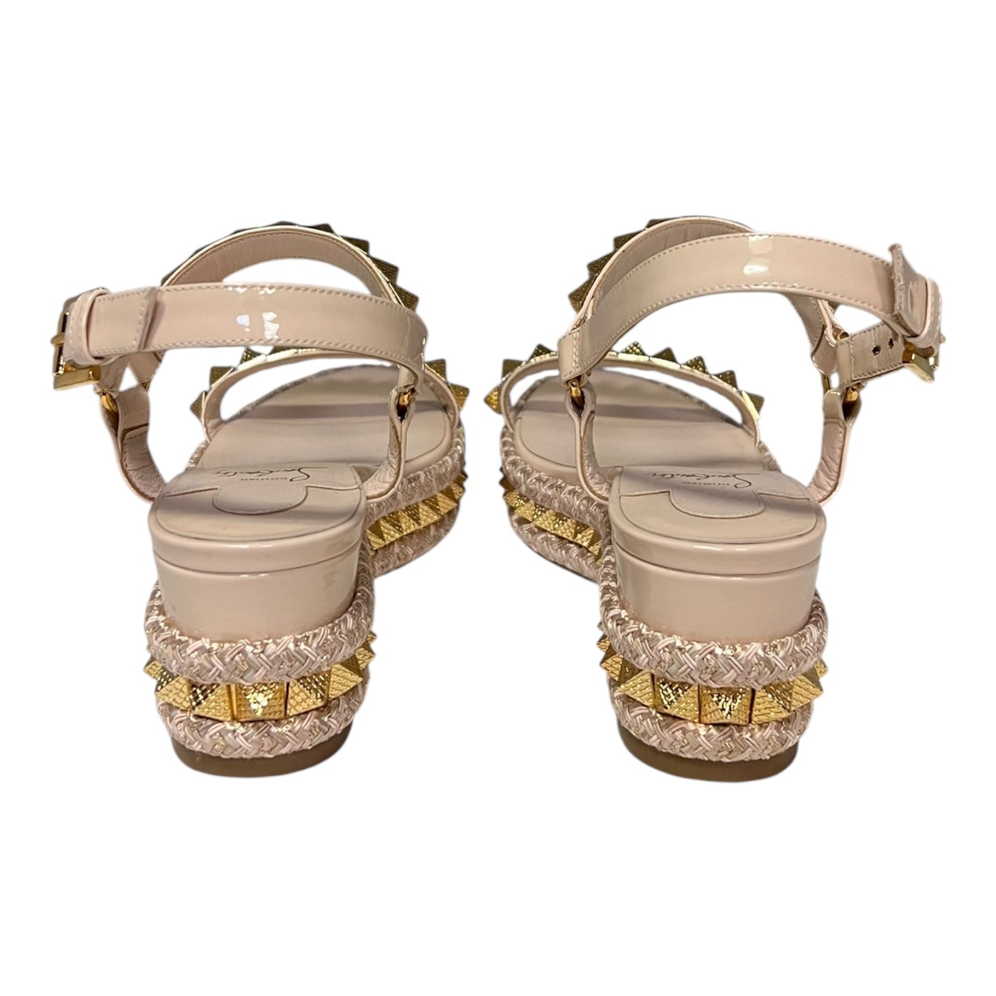 CHRISTIAN LOUBOUTIN Pyraclou Studded Espadrille Sandal | 40