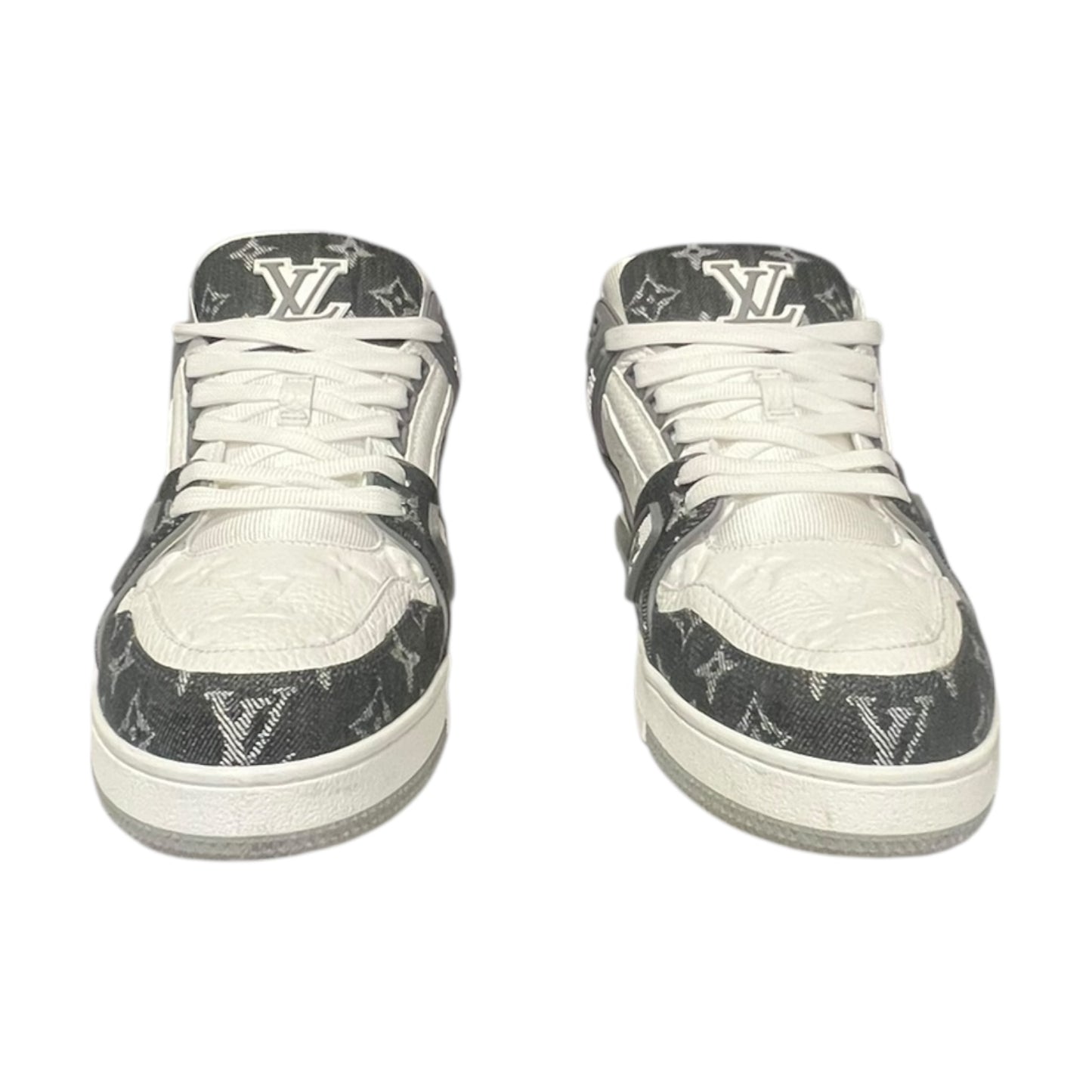 LOUIS VUITTON LV Trainers in White + Gray | Mens 10