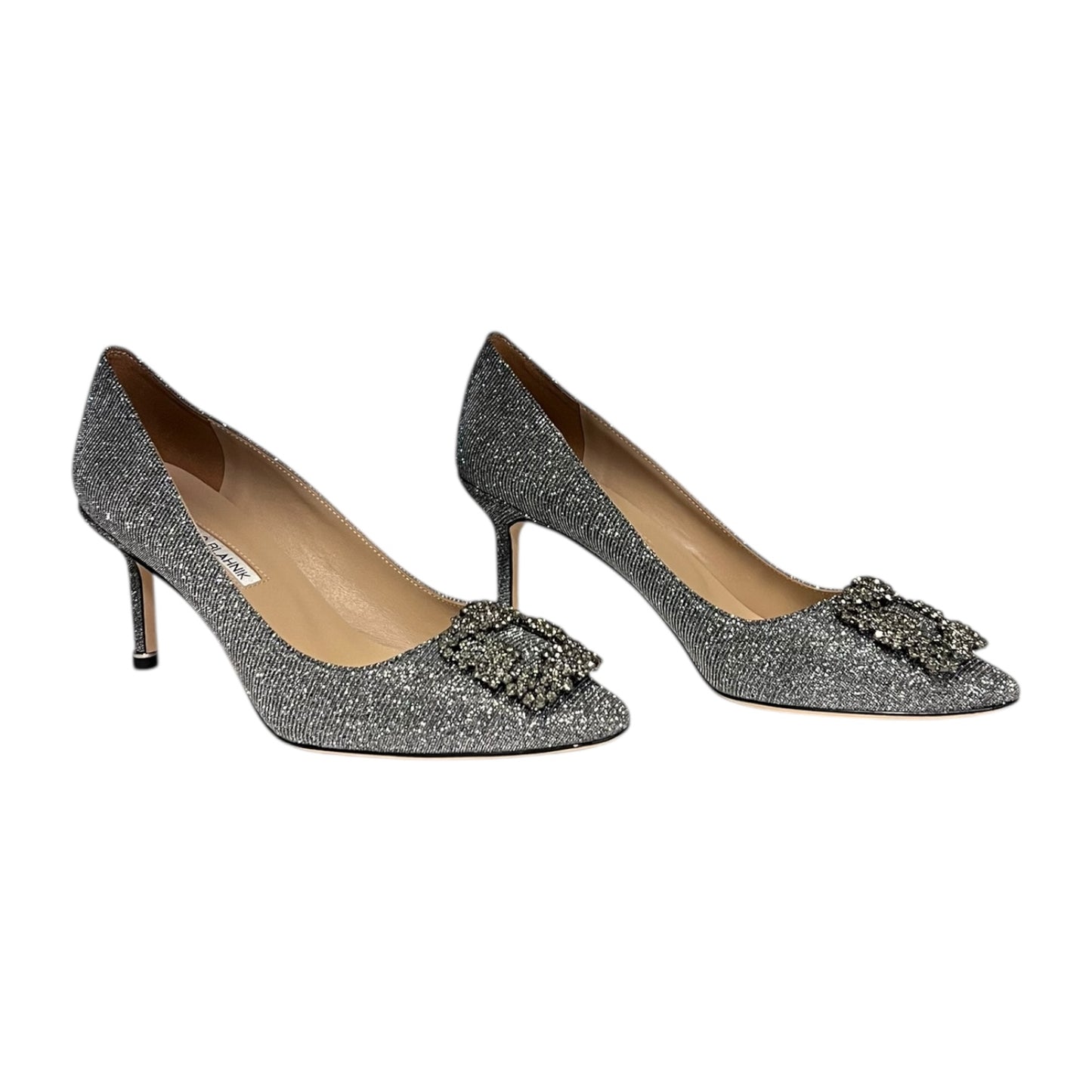 MANOLO BLAHNIK Crystal Shimmer Hangisi Pump | 41