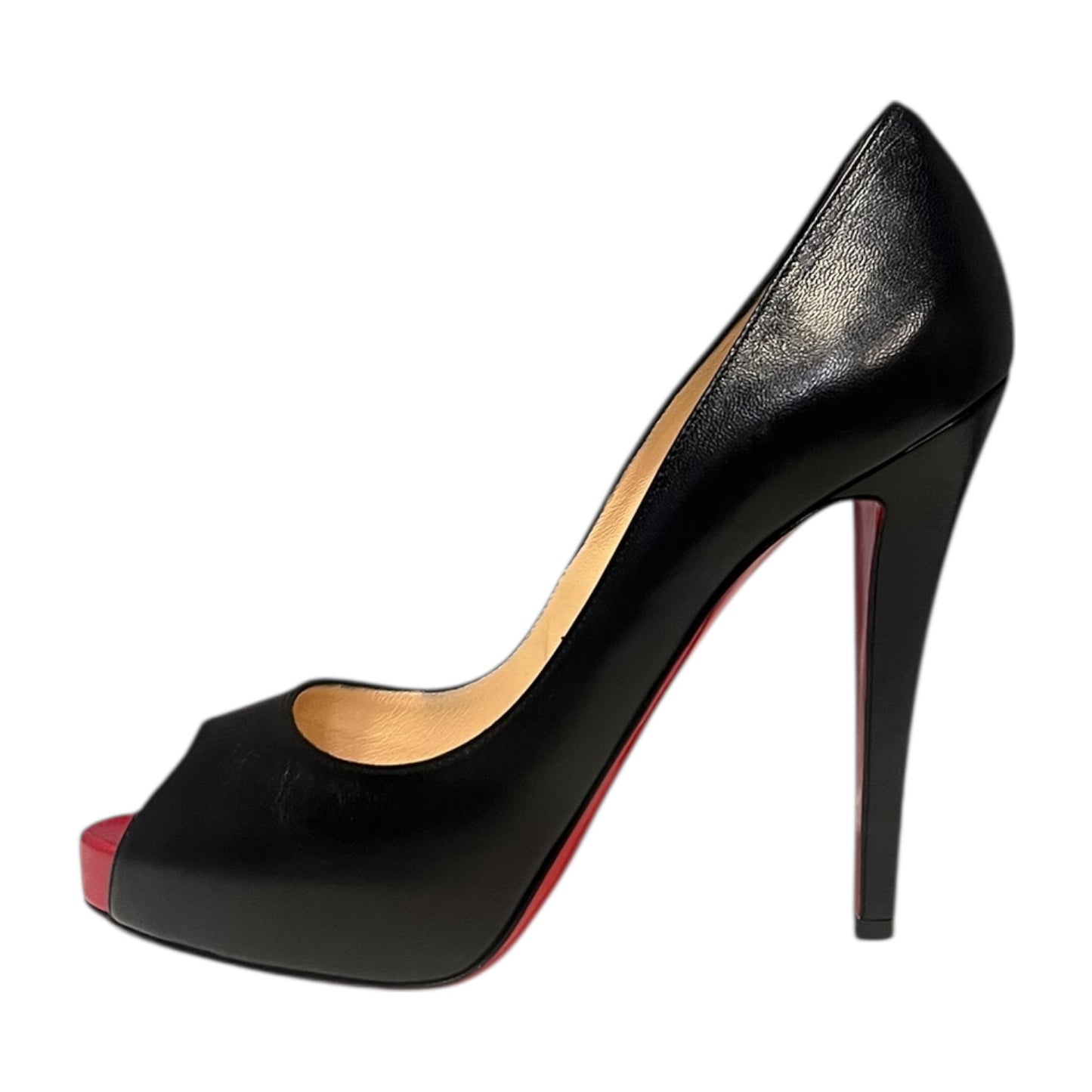 CHRISTIAN LOUBOUTIN Very Prive Pumps in Black & Red | 39.5